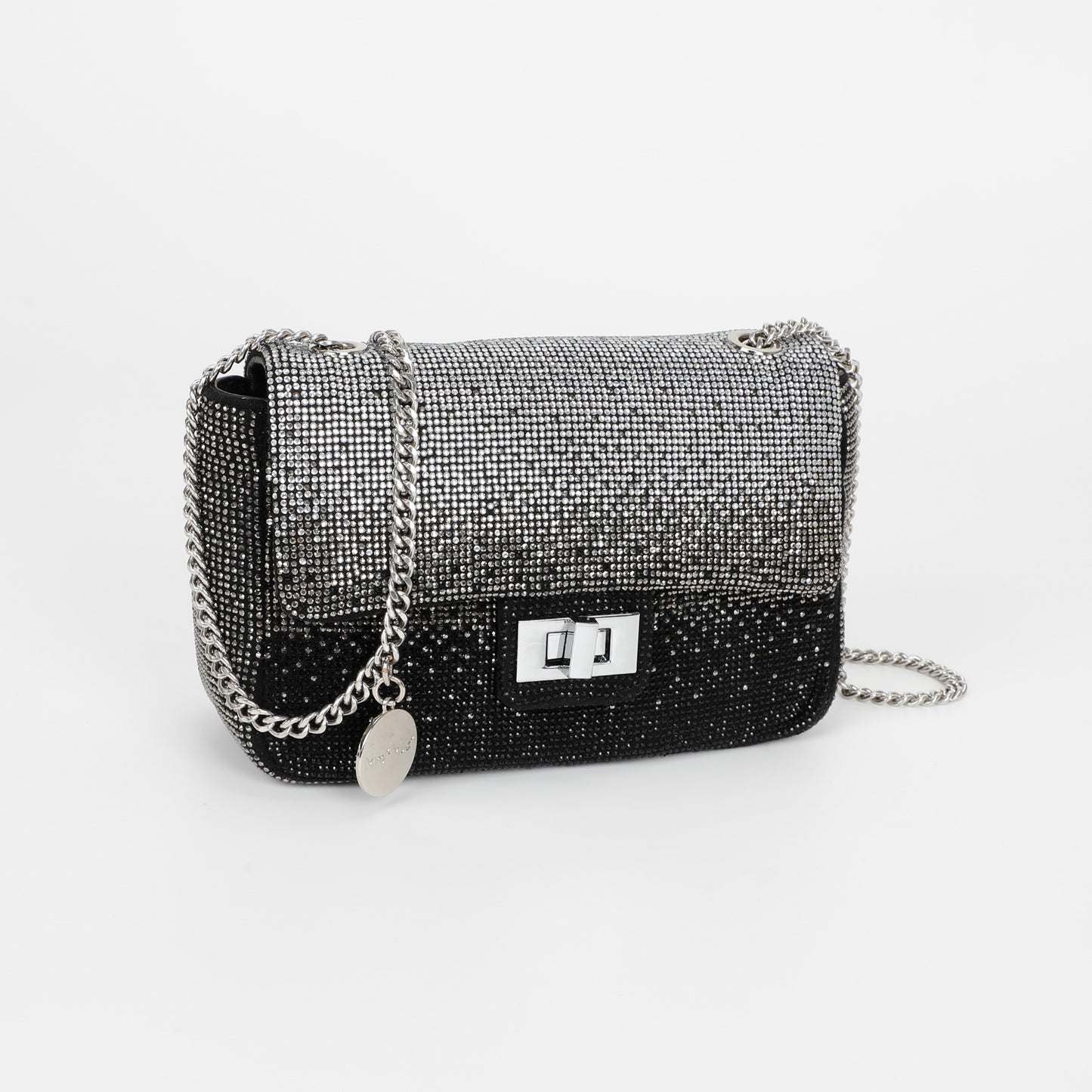 BORSA A TRACOLLA CON STRASS SFUMATI