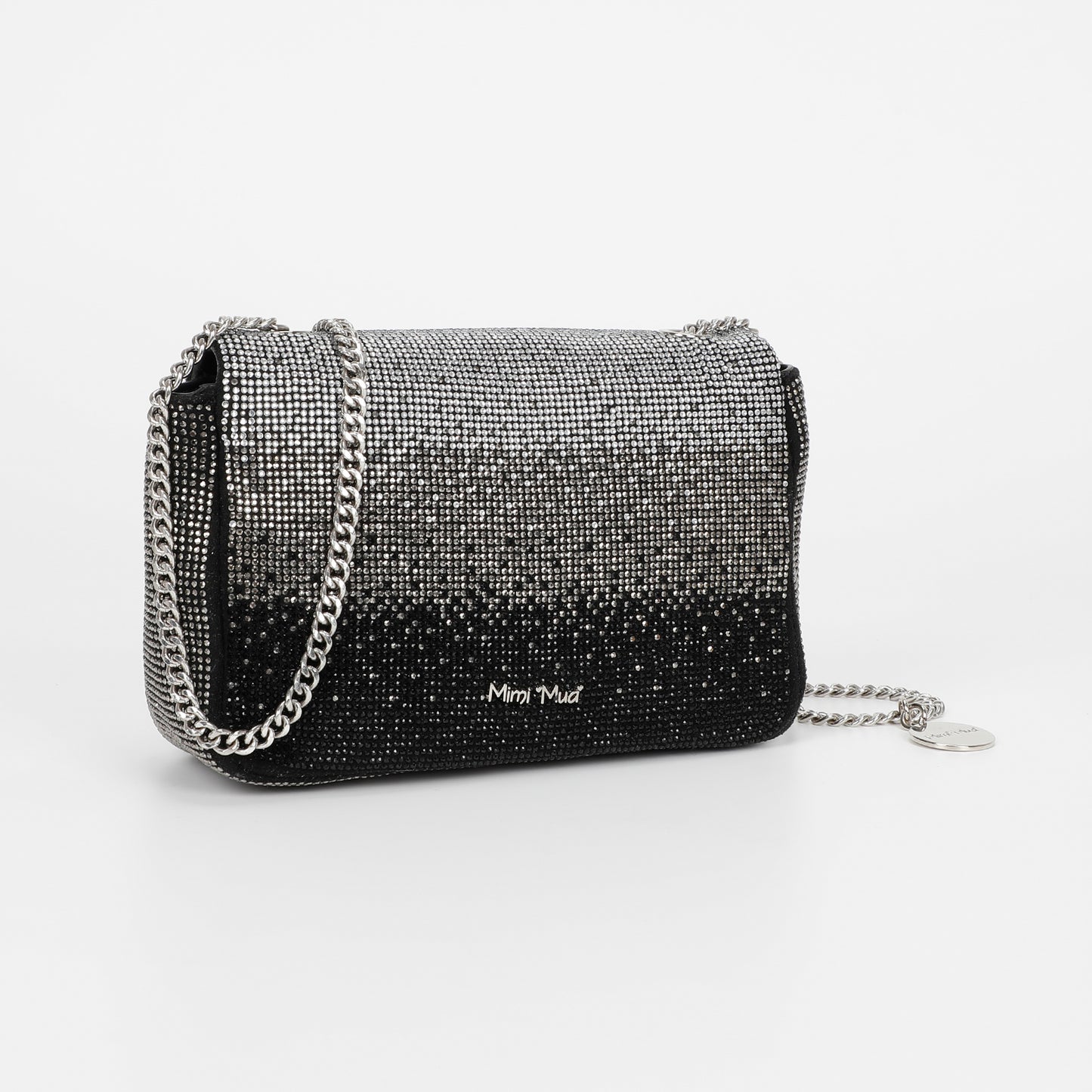 BORSA A TRACOLLA CON STRASS SFUMATI