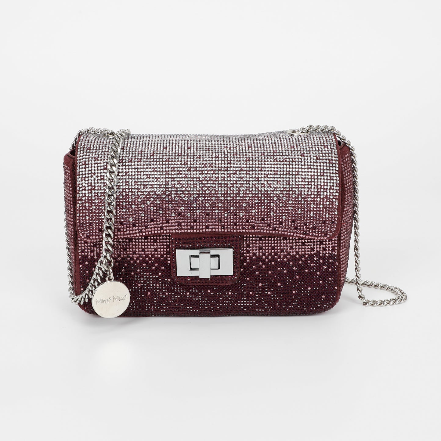 BORSA A TRACOLLA CON STRASS SFUMATI