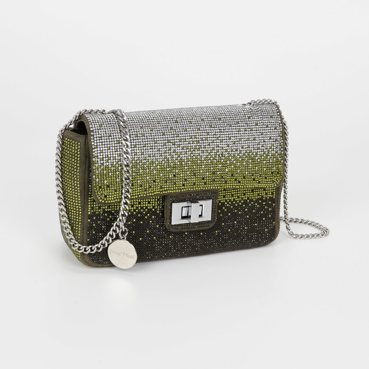 BORSA A TRACOLLA CON STRASS SFUMATI