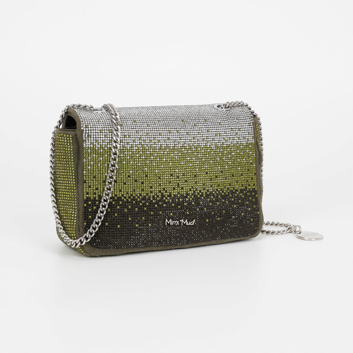 BORSA A TRACOLLA CON STRASS SFUMATI