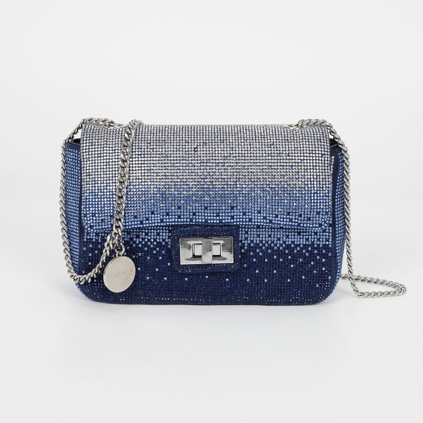 BORSA A TRACOLLA CON STRASS SFUMATI