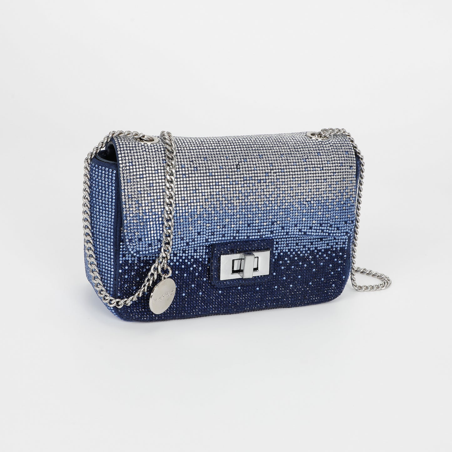 BORSA A TRACOLLA CON STRASS SFUMATI