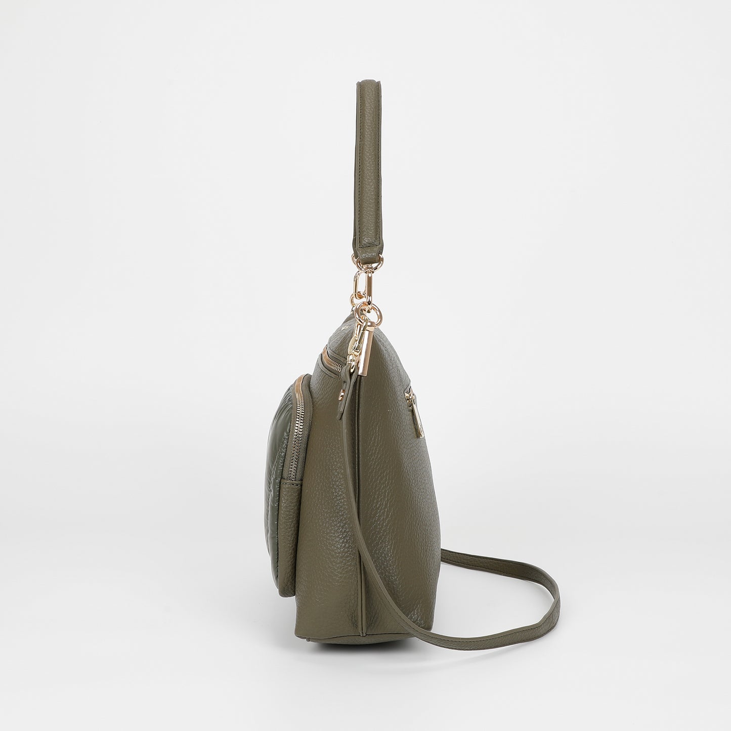 BORSA A SPALLA CON DETTAGLIO IN PIUMINO