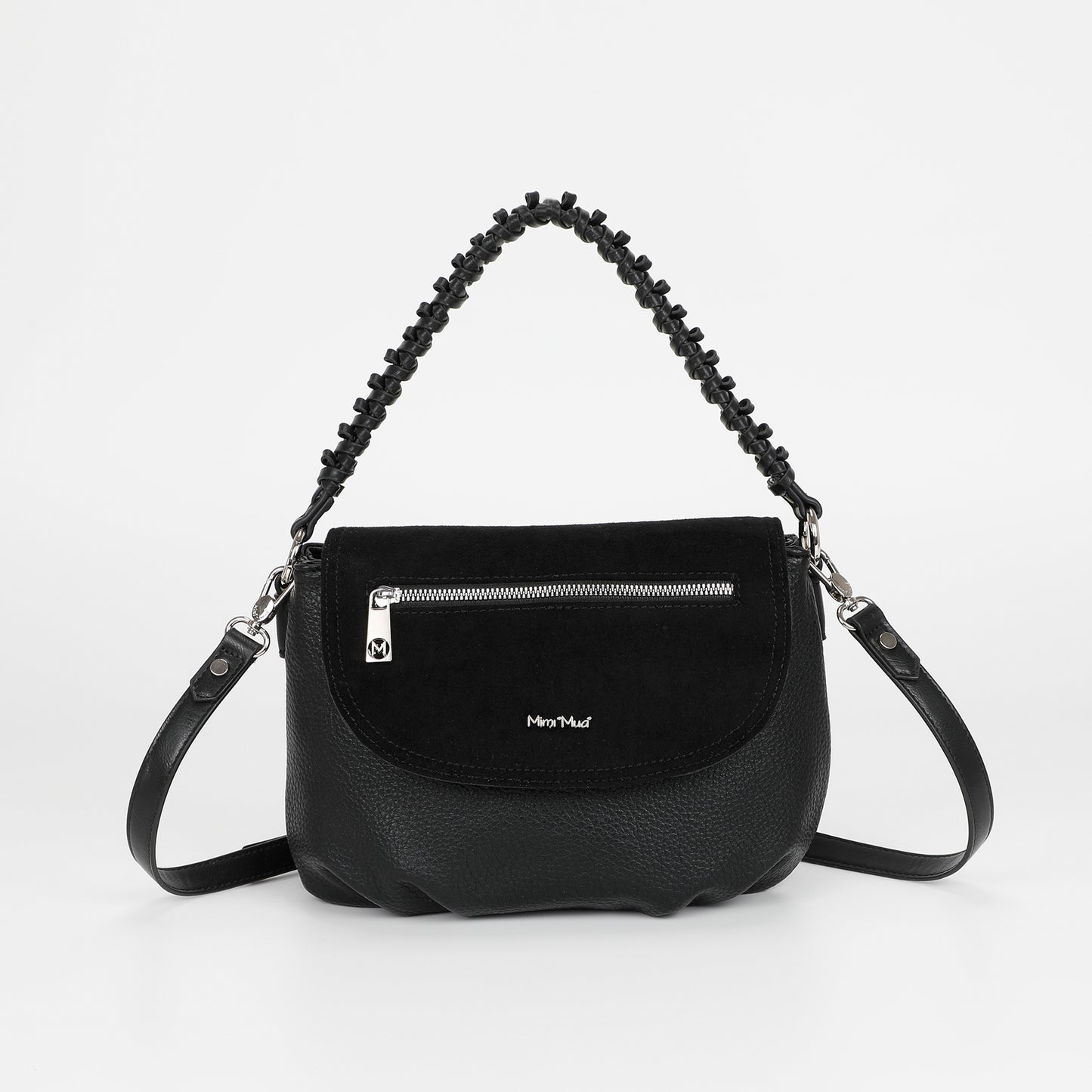 BORSA A MANO CON DETTAGLIO IN ECO SUEDE