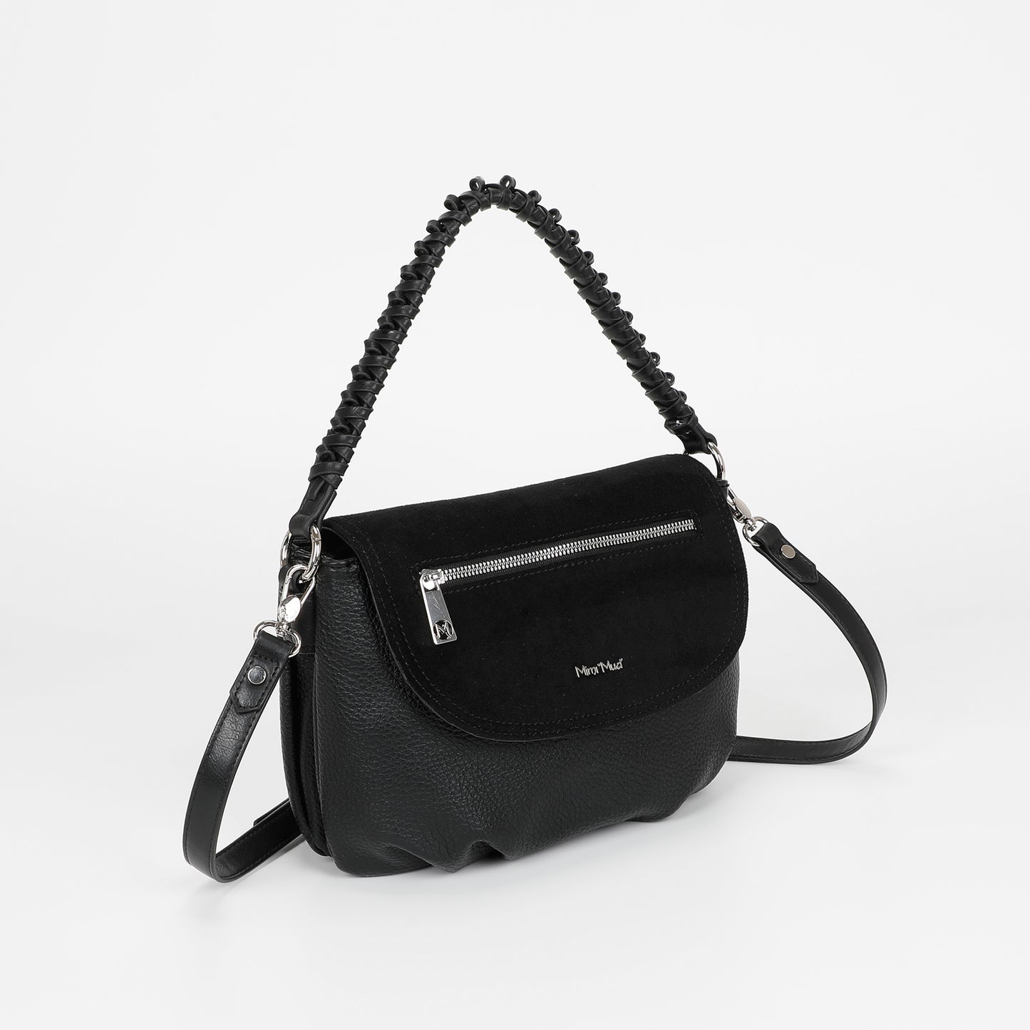 BORSA A MANO CON DETTAGLIO IN ECO SUEDE