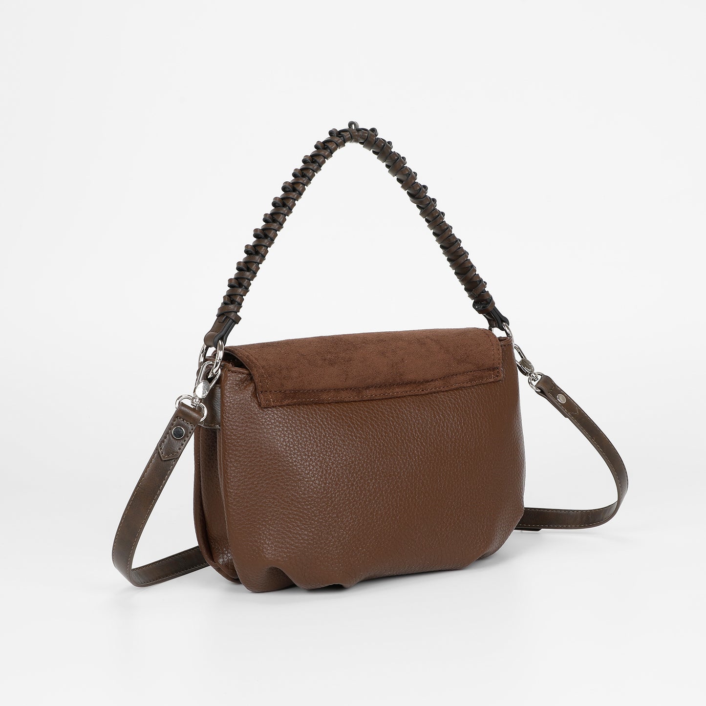 BORSA A MANO CON DETTAGLIO IN ECO SUEDE