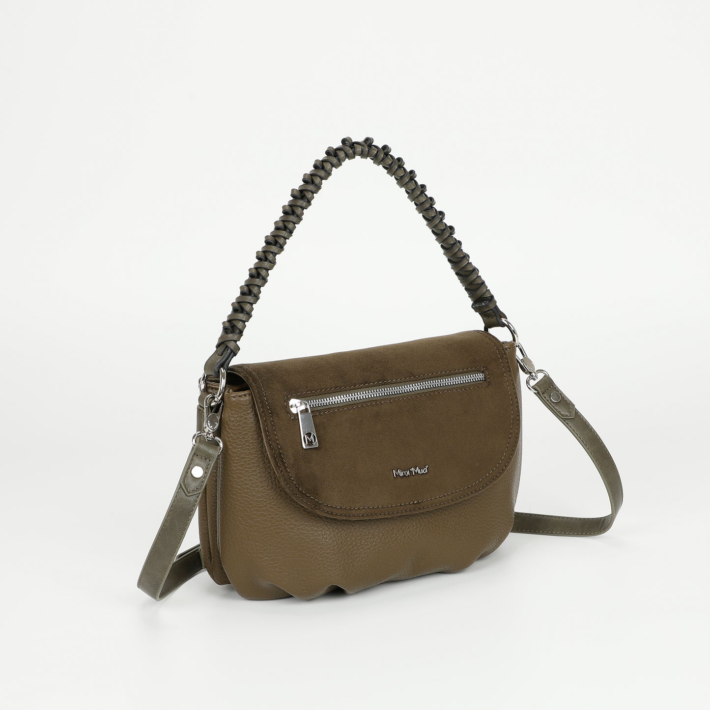 BORSA A MANO CON DETTAGLIO IN ECO SUEDE