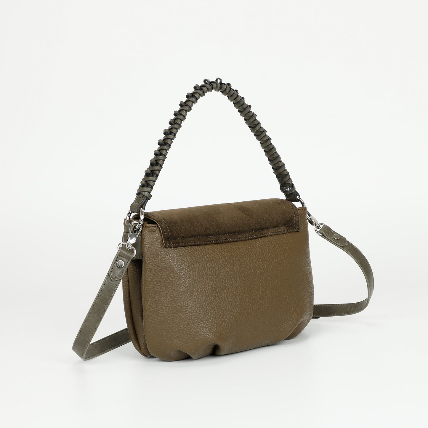 BORSA A MANO CON DETTAGLIO IN ECO SUEDE