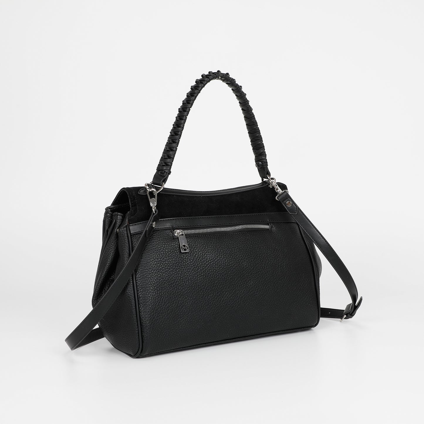 BORSA A SPALLA CON DETTAGLIO IN ECO SUEDE