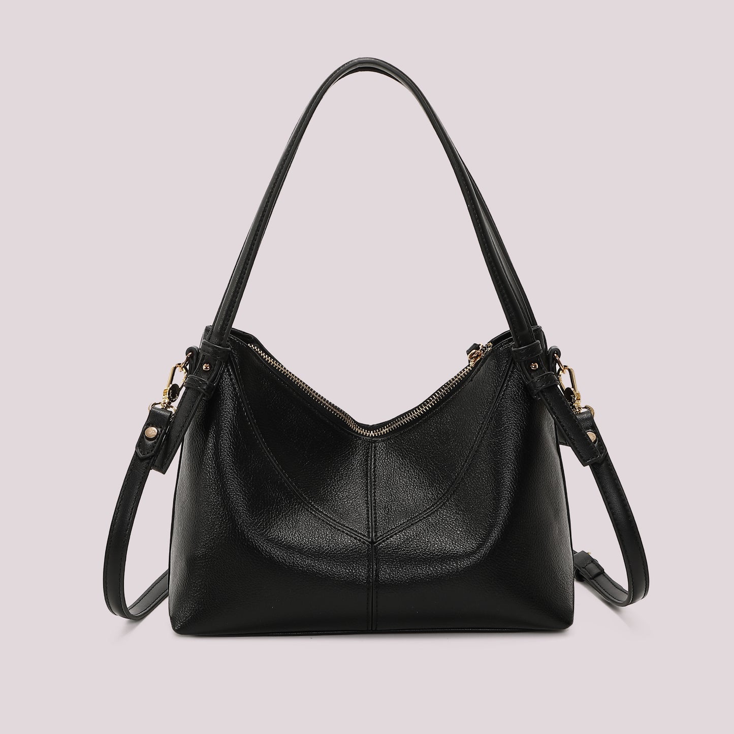 BORSA A SPALLA CON LETTERE MIMI MUA SULLA ZIP