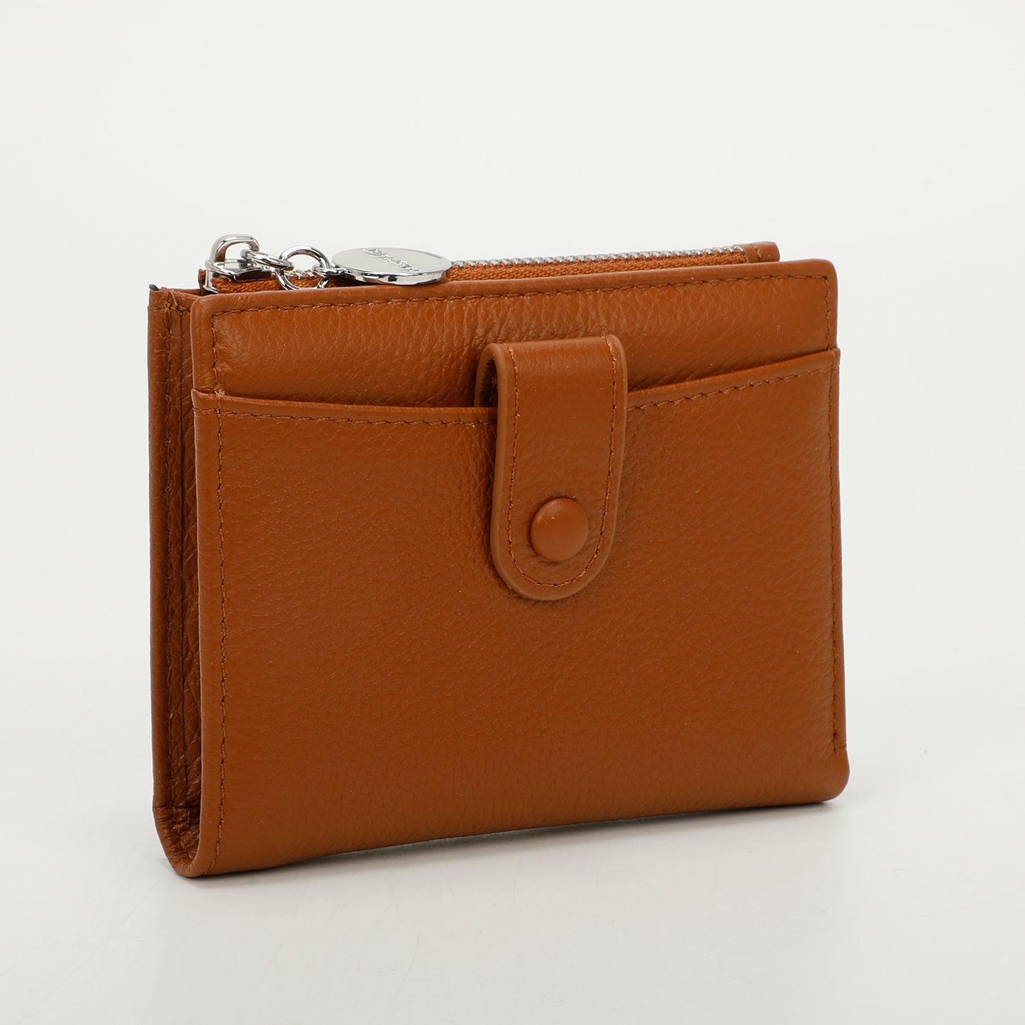 PORTAFOGLIO MEDIO IN PELLE CON ZIP LATERALE