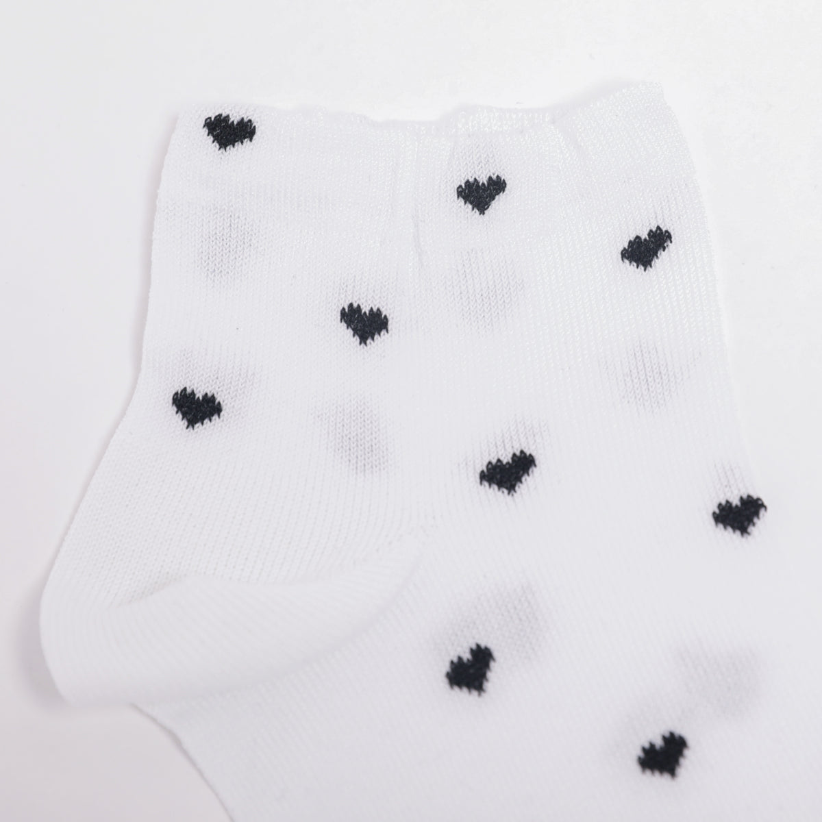 CALZINI C CUORI BIANCO E NERO
