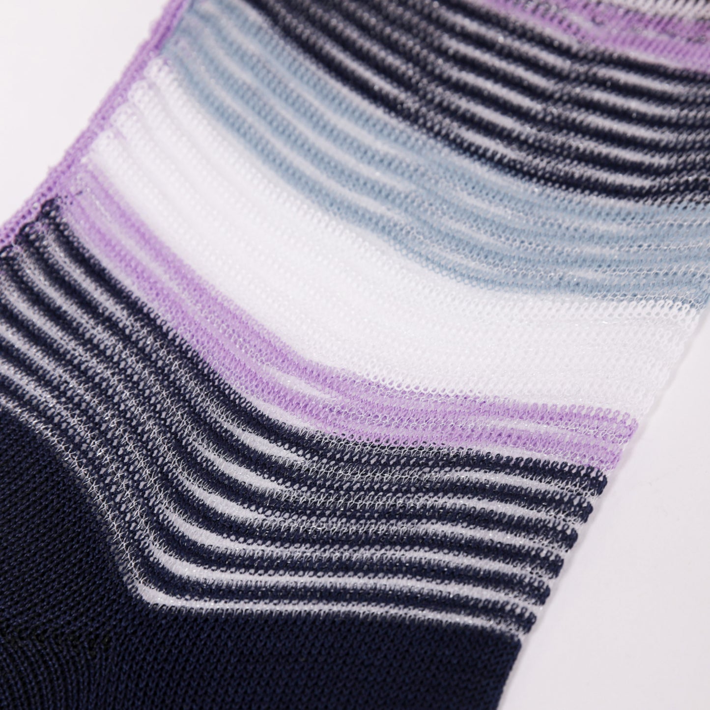 CALZINI A RIGHE BLU/LILLA