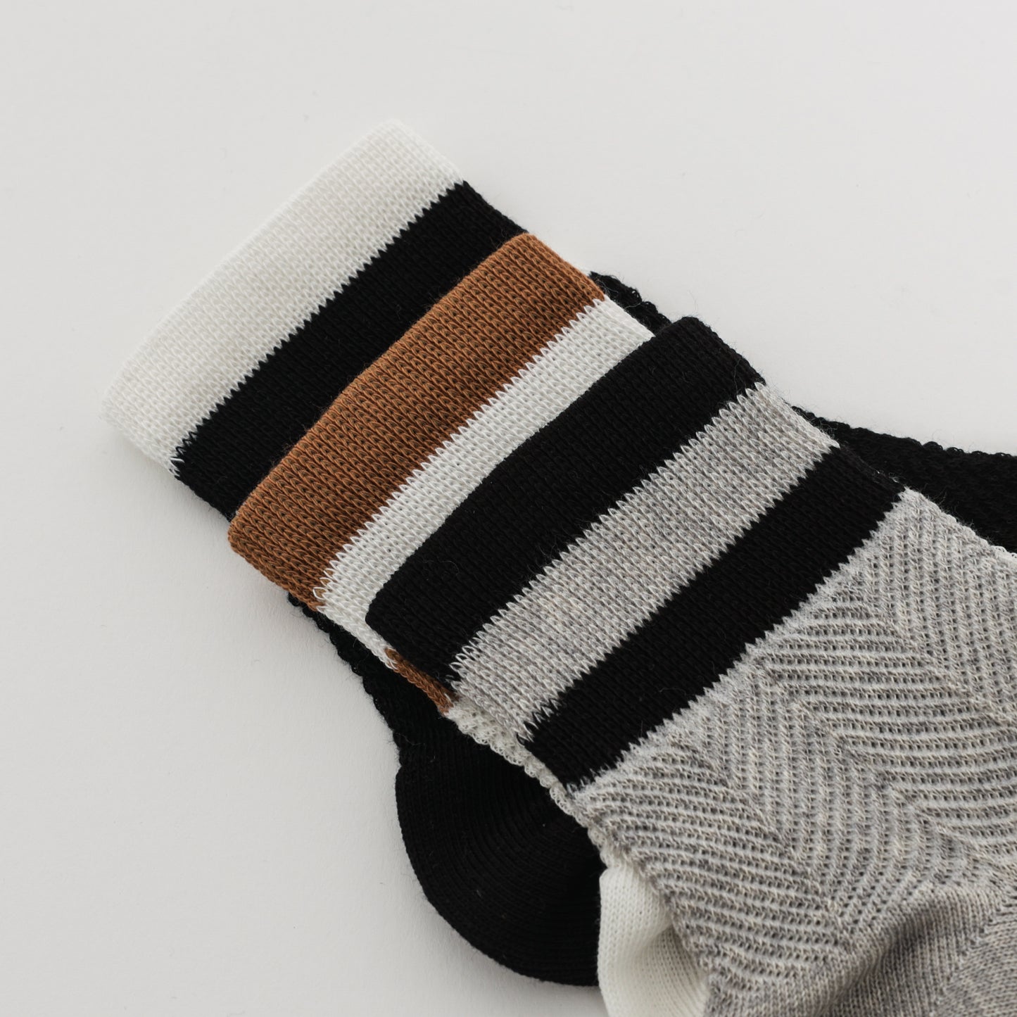 CALZINI PANNA RIGHE BEIGE