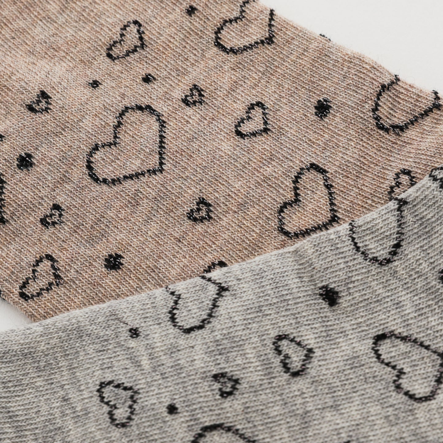 CALZINI BEIGE CON CUORI