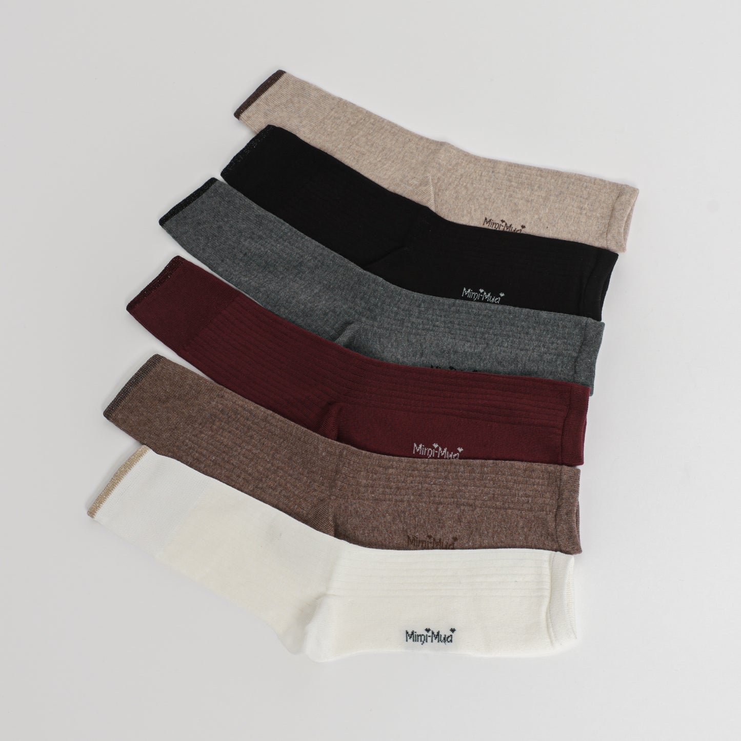 CALZINI BEIGE A RIGHE