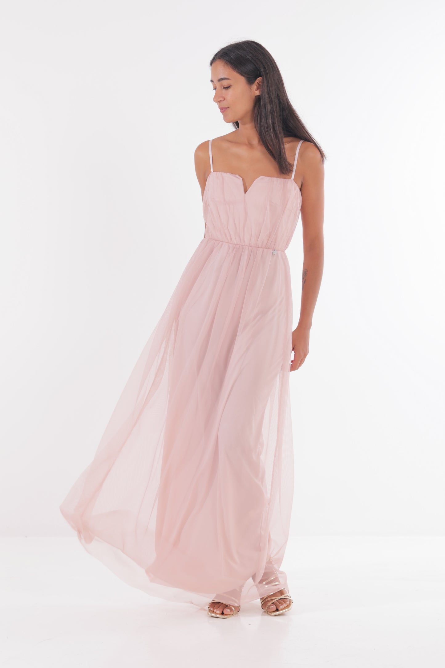 ABITO LUNGO IN TULLE
