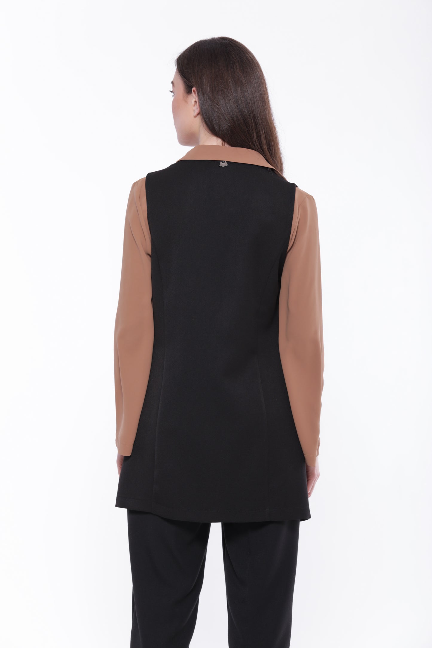 GILET LUNGO IN POLYVISCOSA