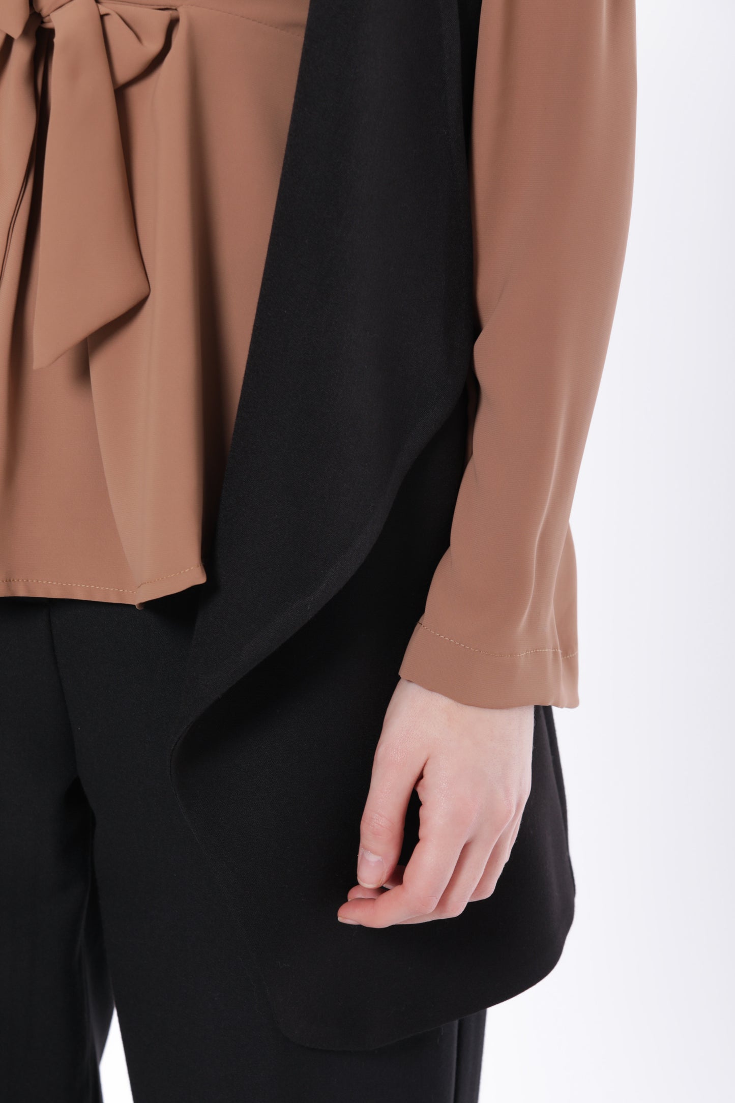 GILET LUNGO IN POLYVISCOSA