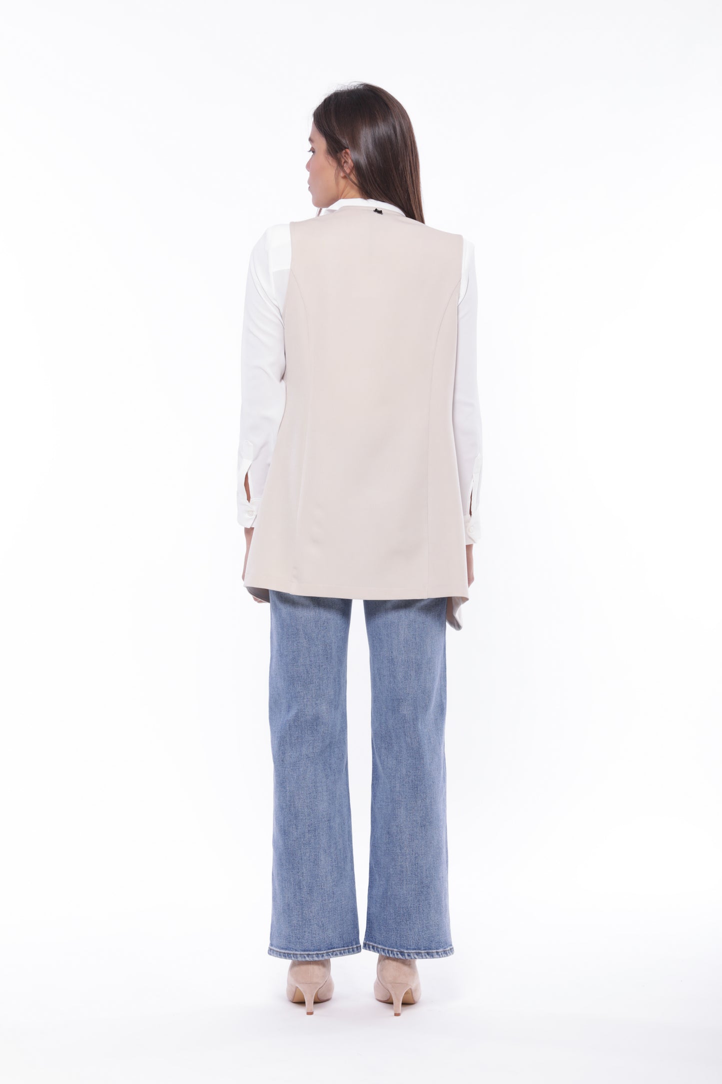 GILET LUNGO IN POLYVISCOSA