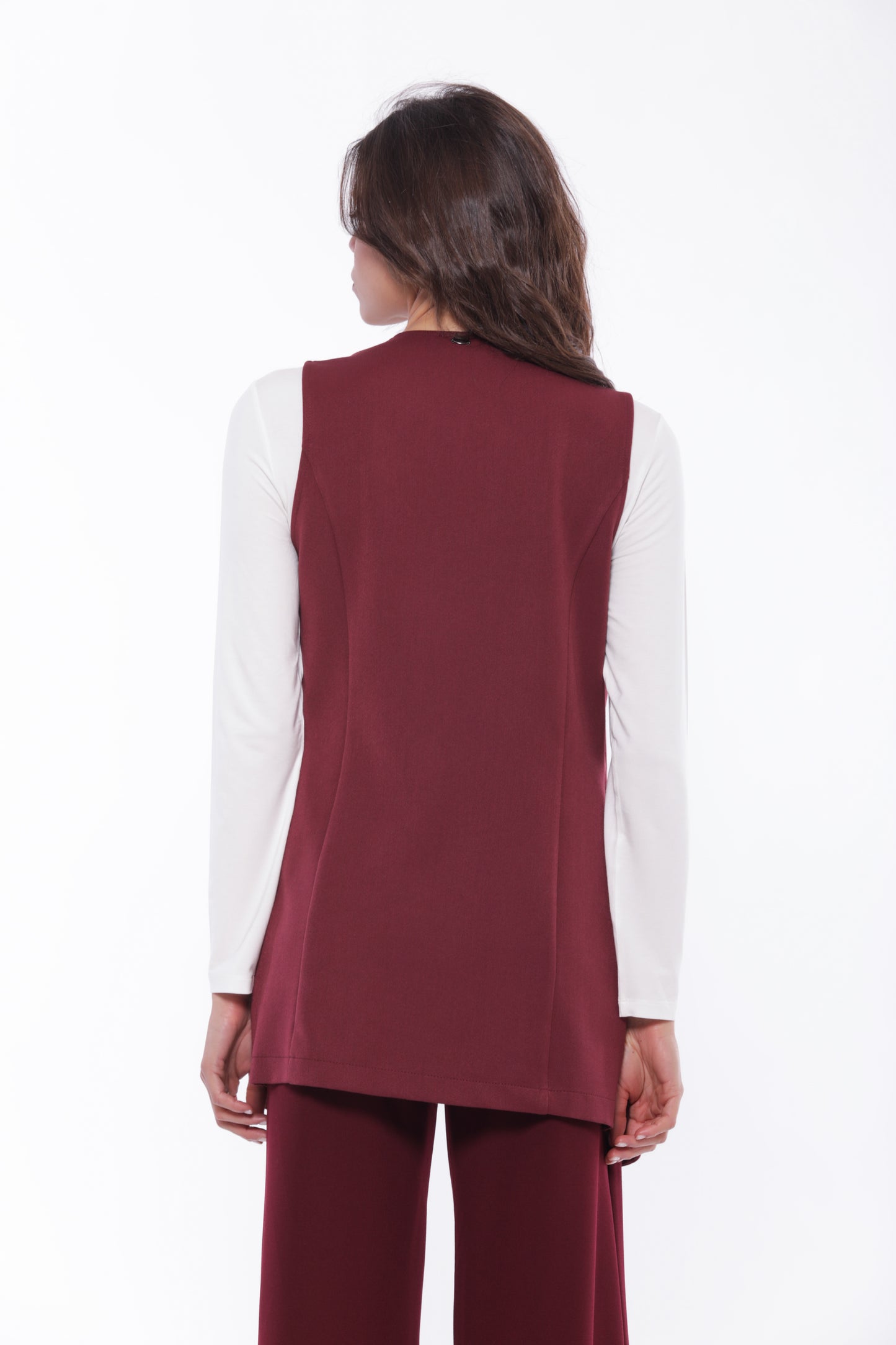 GILET LUNGO IN POLYVISCOSA