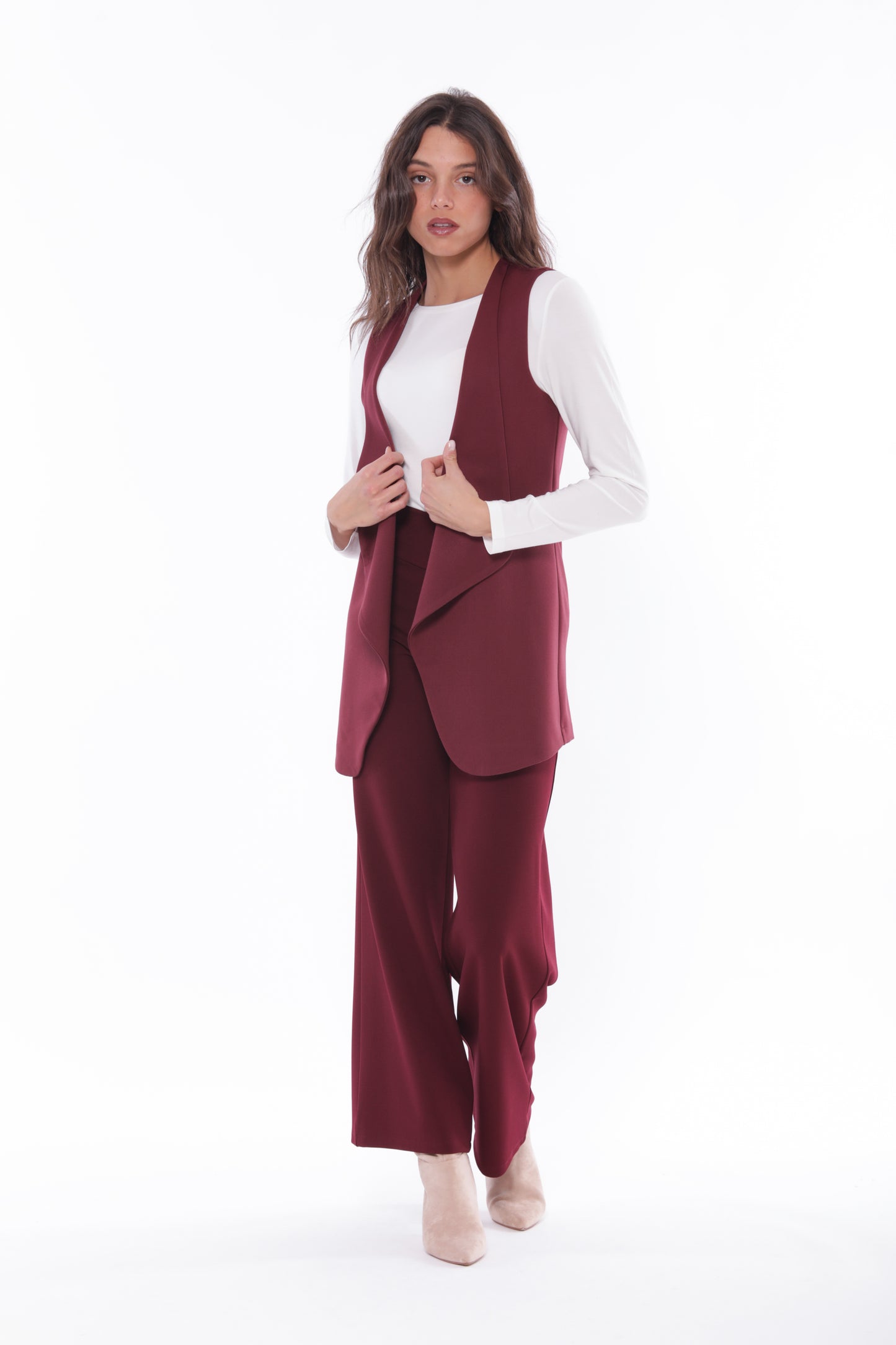 GILET LUNGO IN POLYVISCOSA