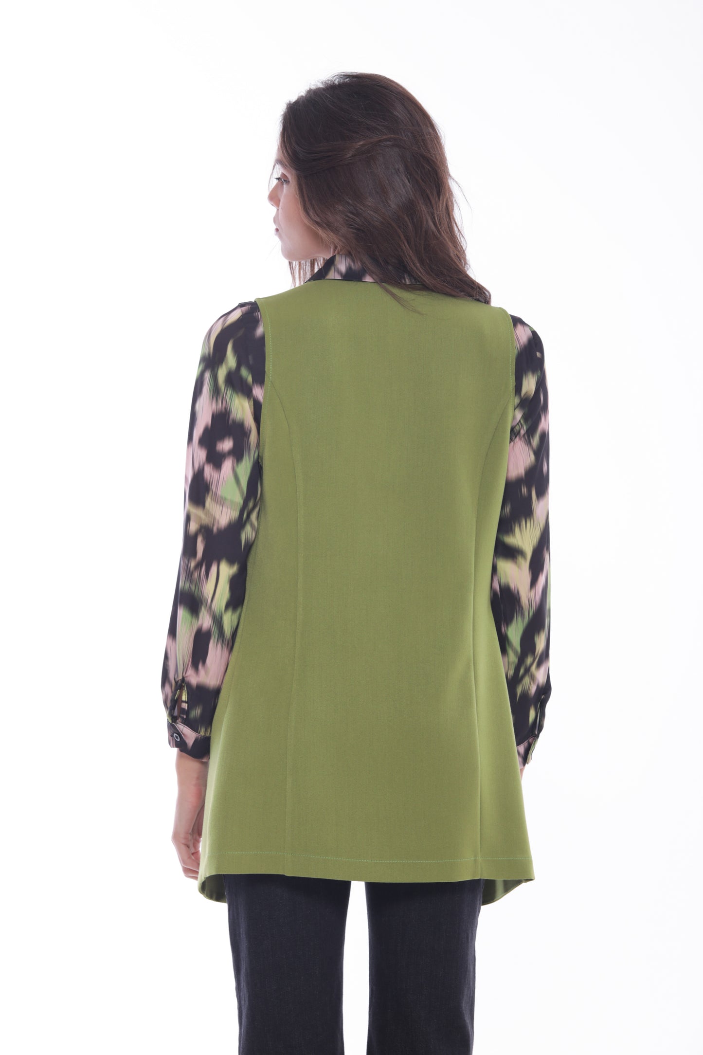 GILET LUNGO IN POLYVISCOSA