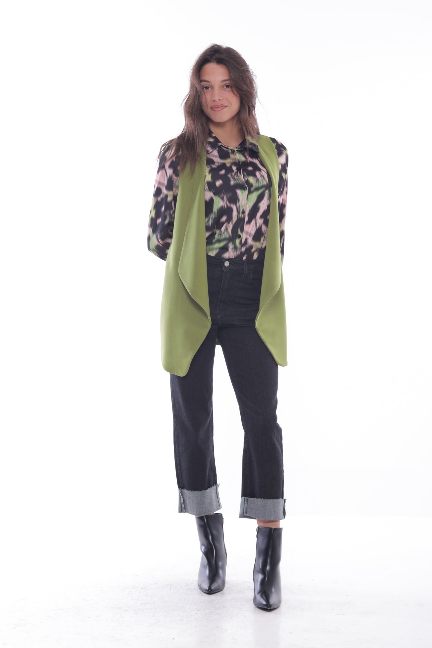 GILET LUNGO IN POLYVISCOSA