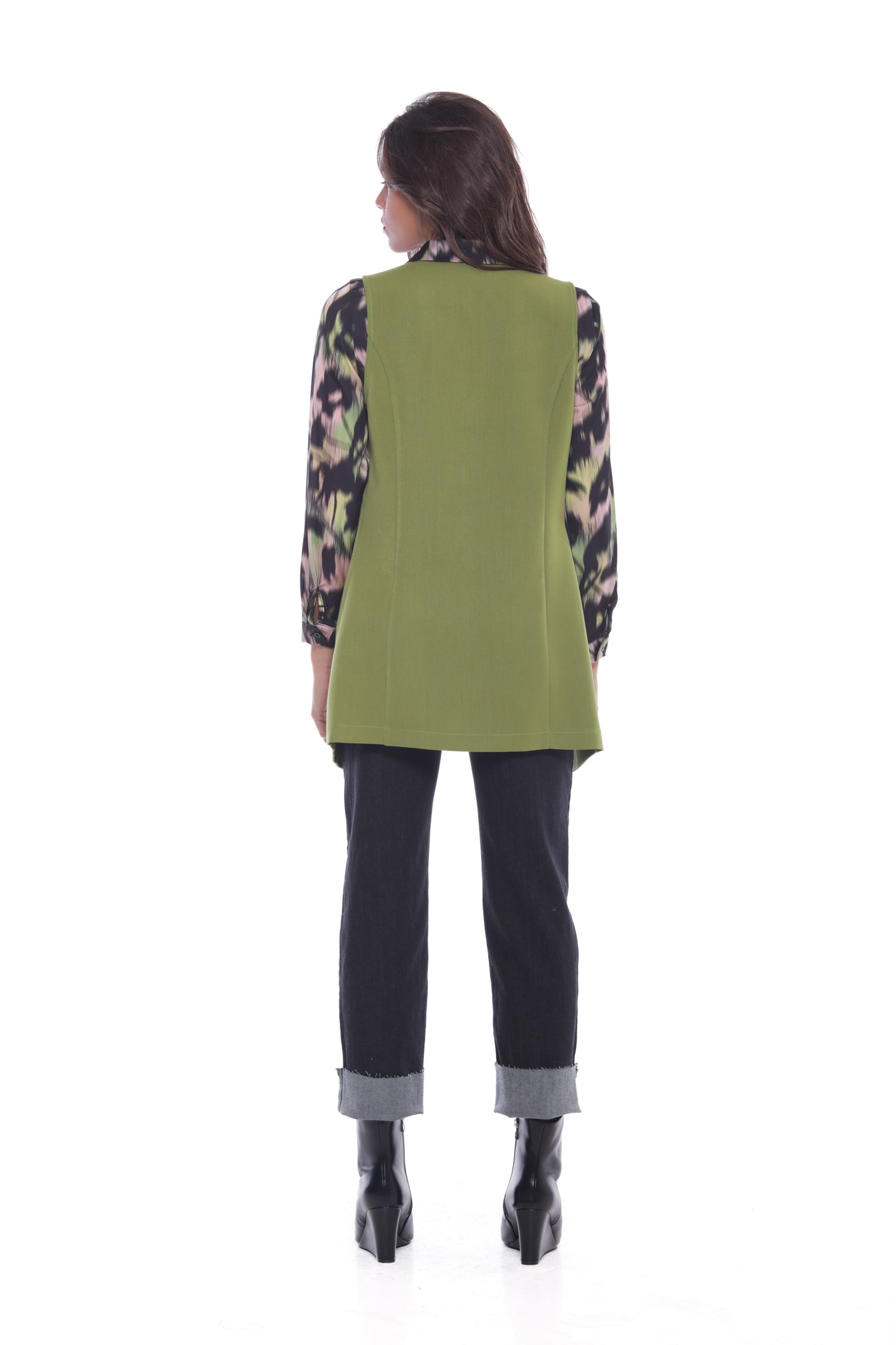GILET LUNGO IN POLYVISCOSA