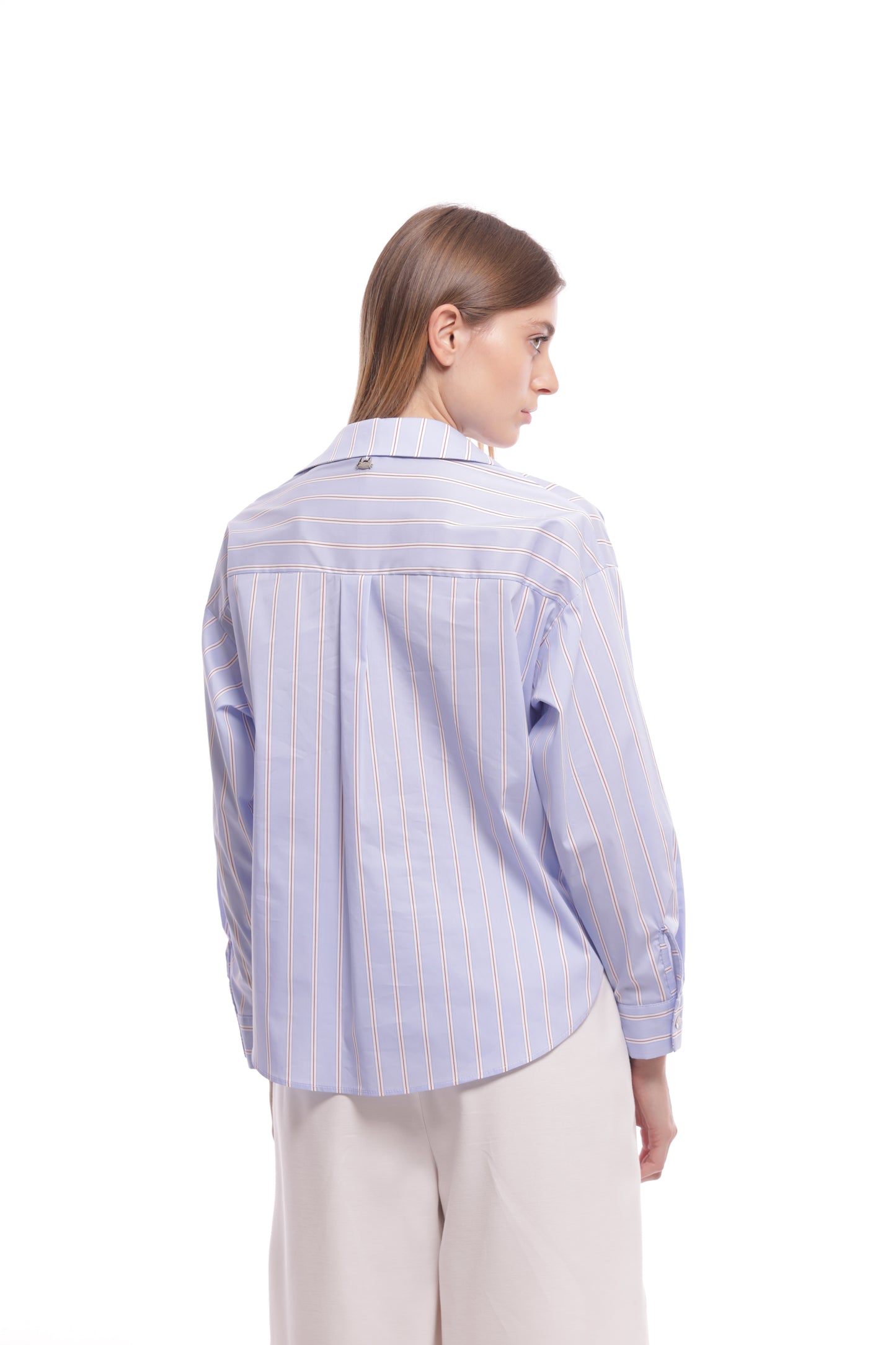 CAMICIA IN COTONE A RIGHE CON NODO