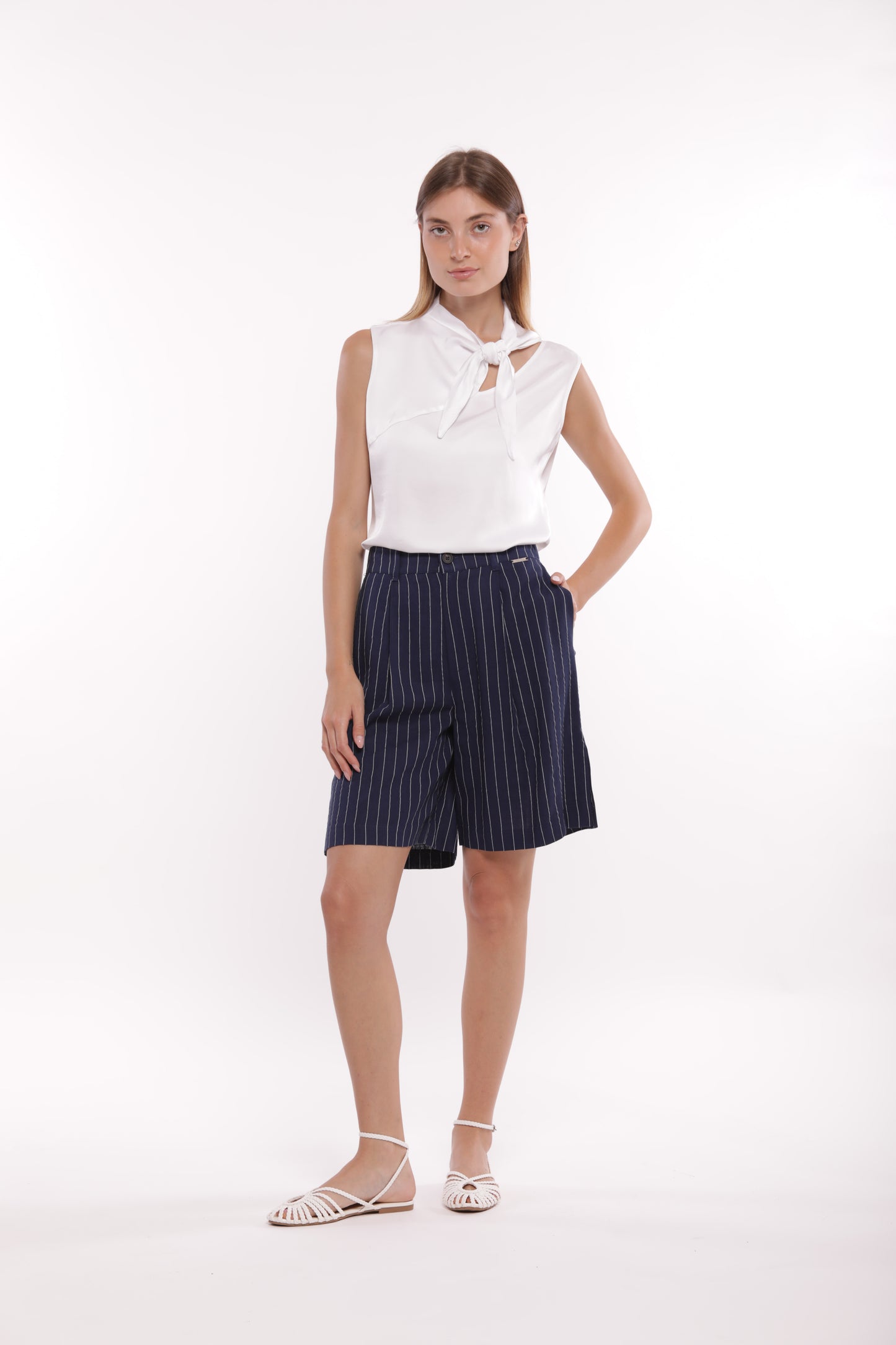 PANTALONE BERMUDA GESSATO