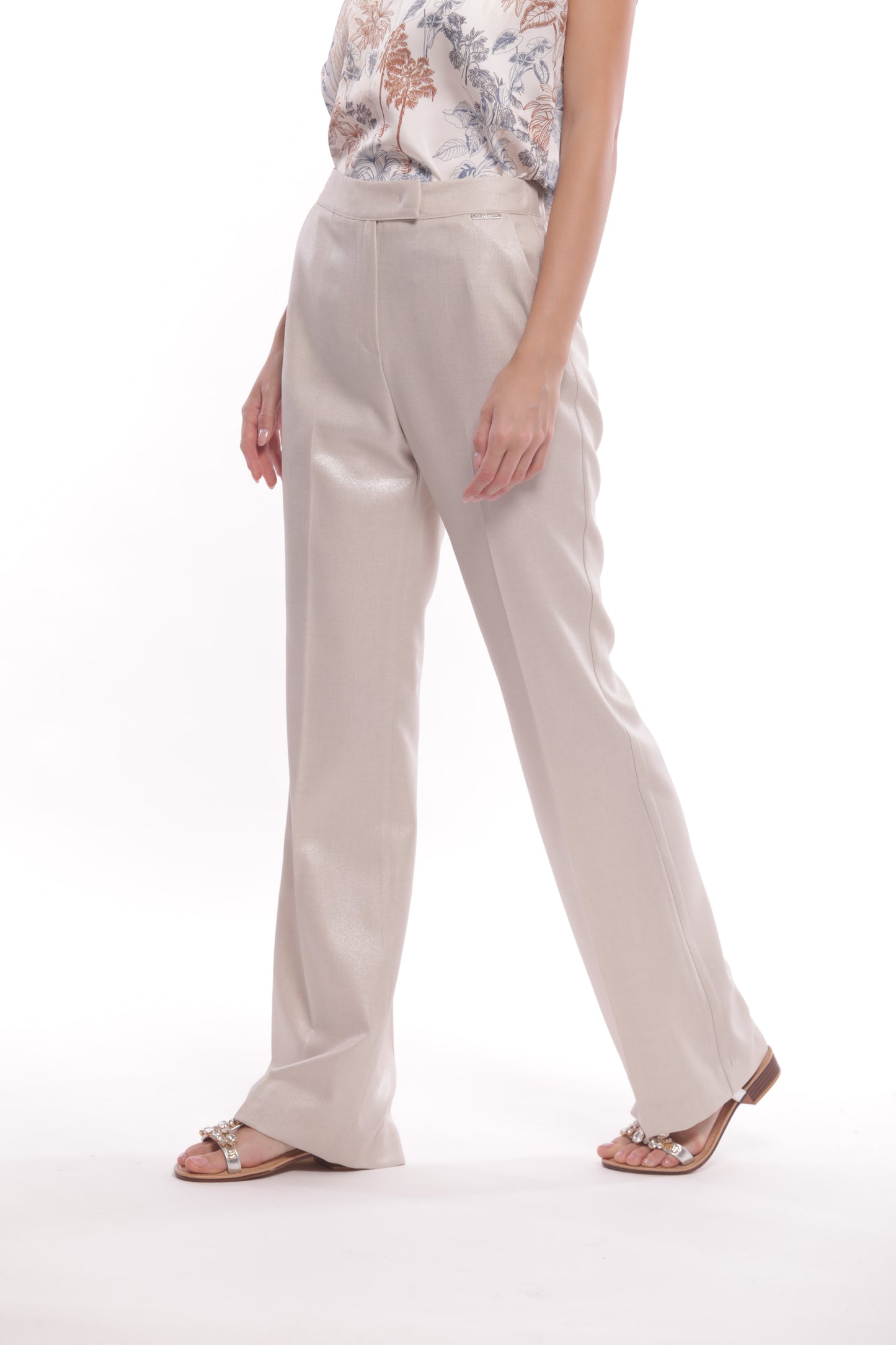 PANTALONE FLARE LAMINATO