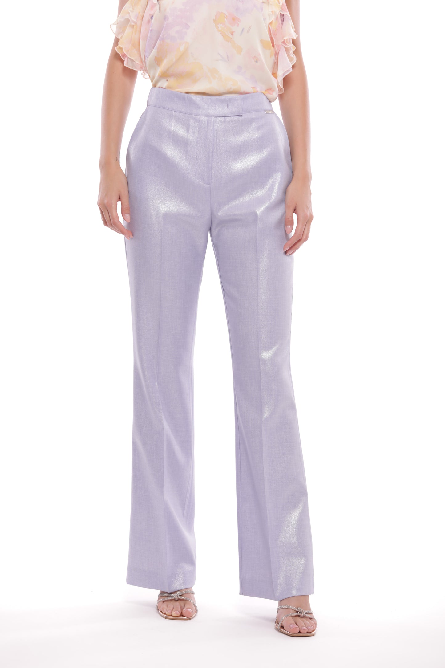 PANTALONE FLARE LAMINATO