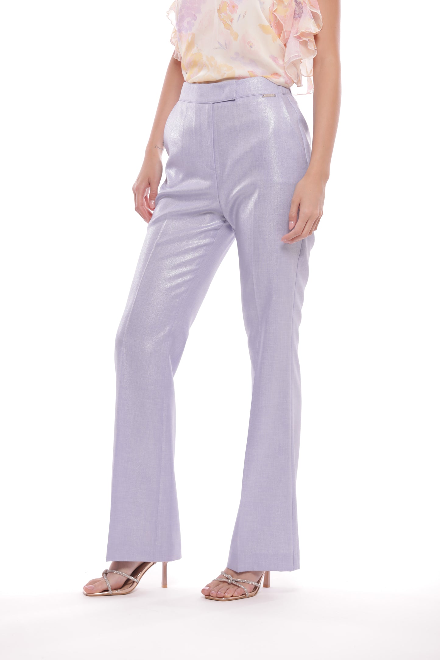PANTALONE FLARE LAMINATO