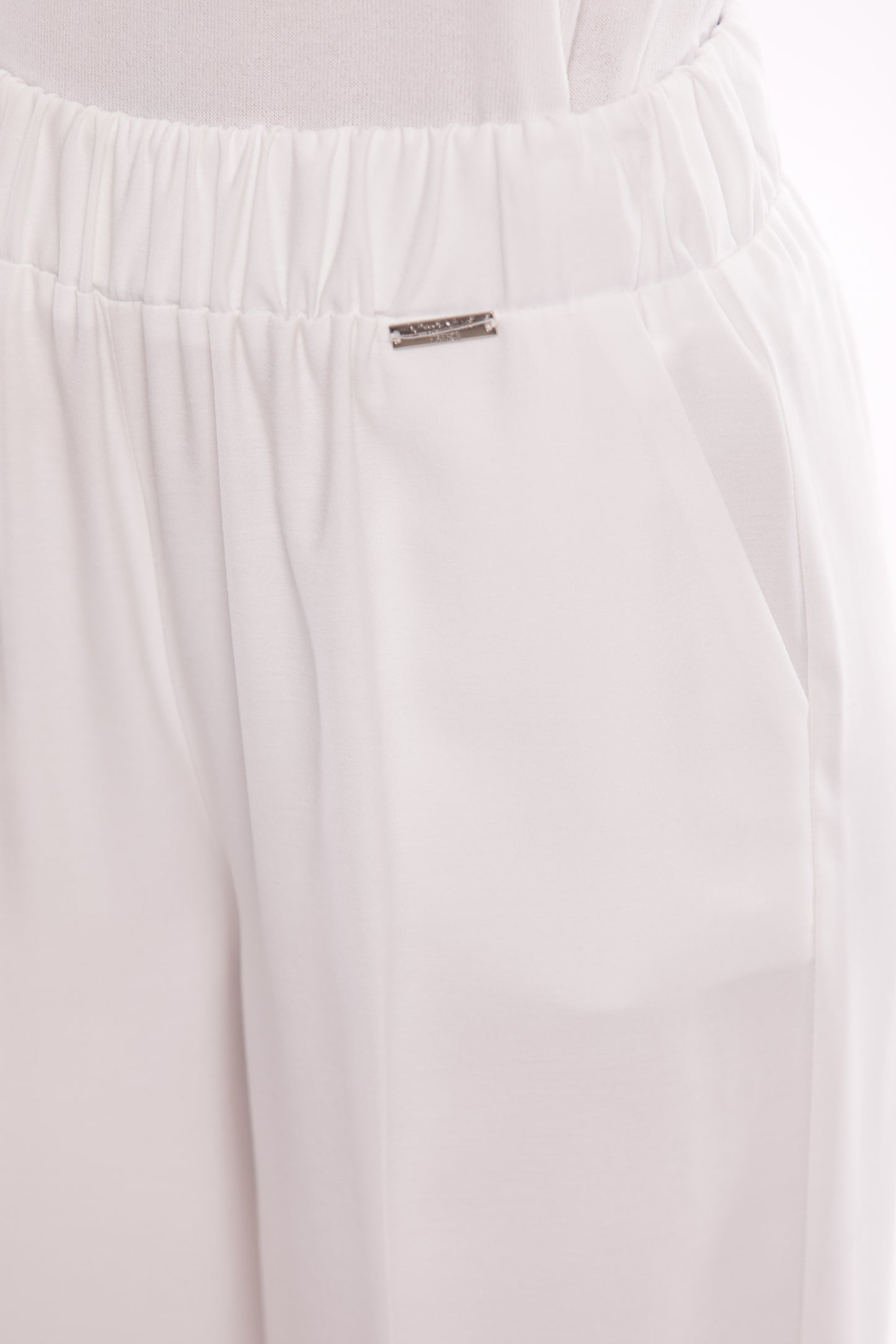 PANTALONE PALAZZO IN AKUMAL CON DETTAGLIO A RIGHE
