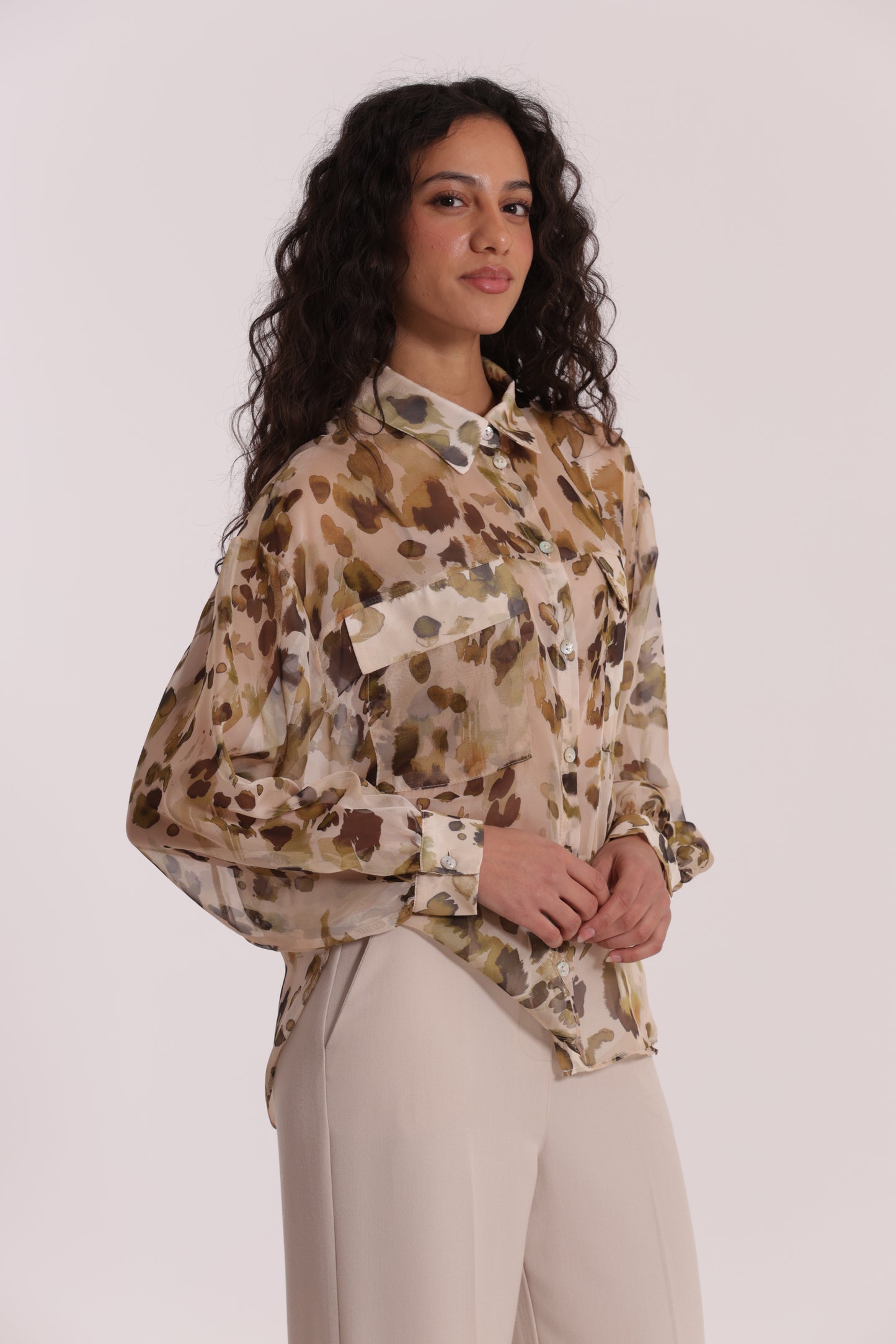 CAMICIA CON TASCHE FANTASIA LEO