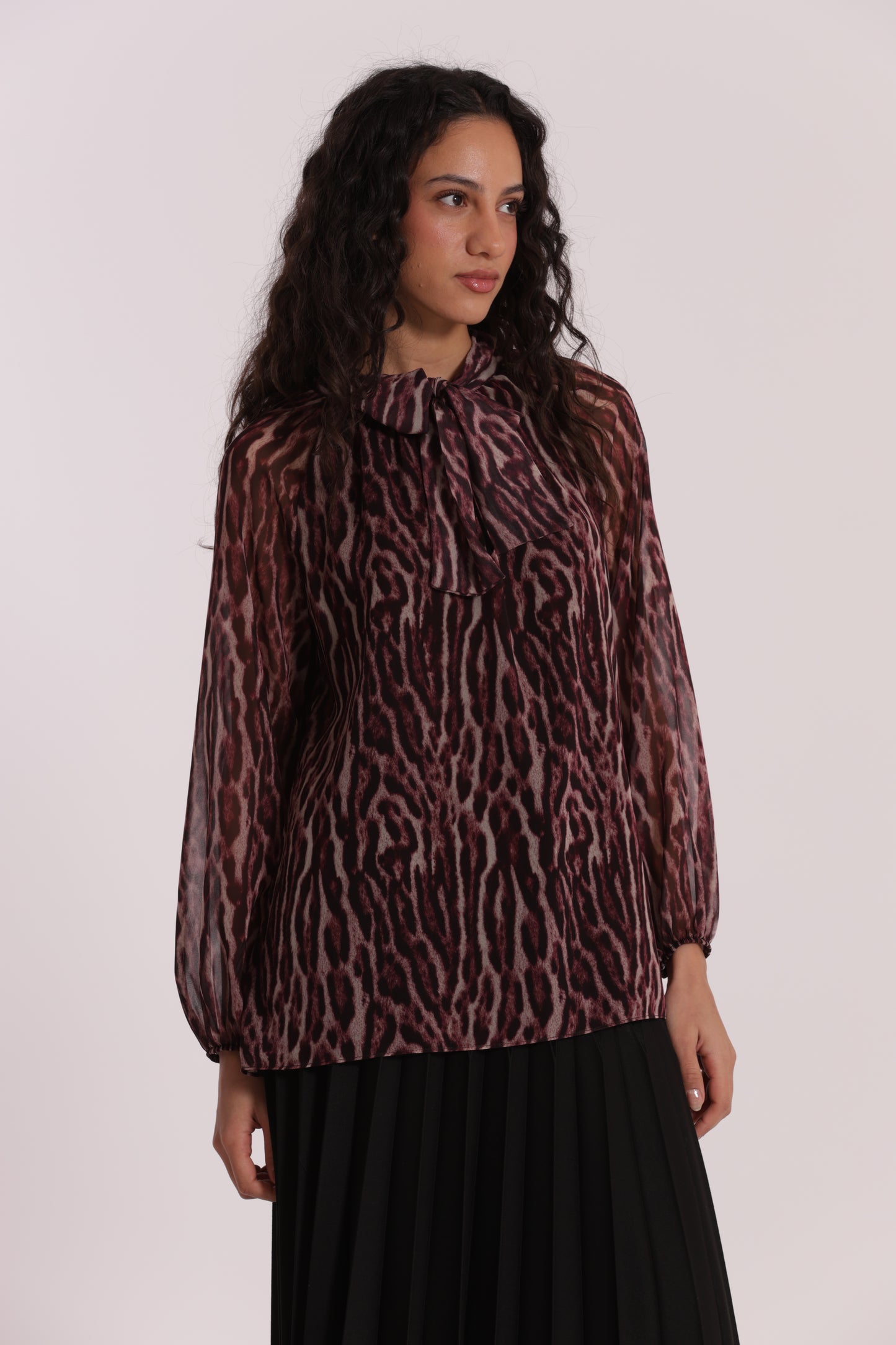 BLUSA CON FUSCIACCA FANTASIA ANIMALIER