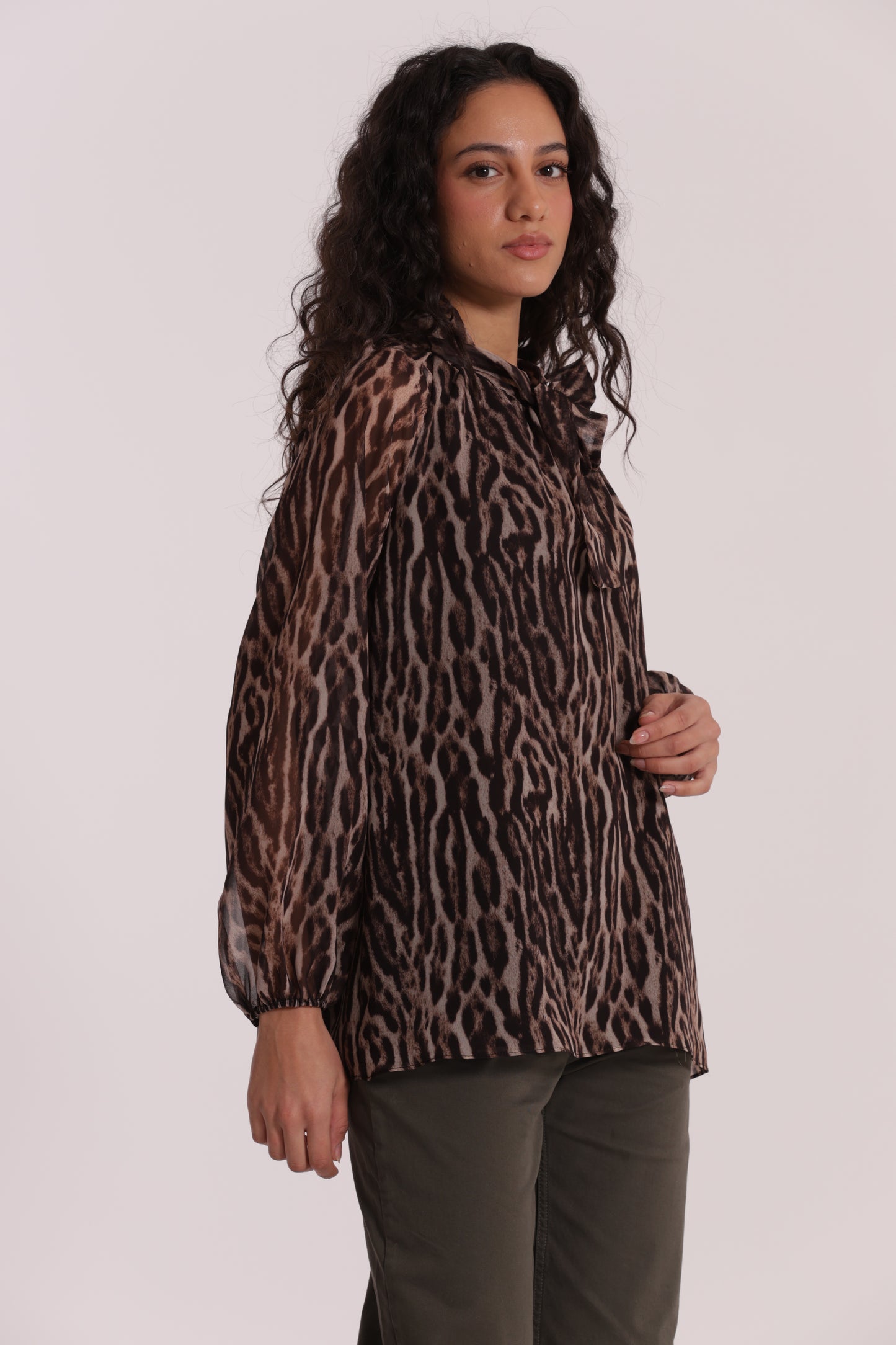 BLUSA CON FUSCIACCA FANTASIA ANIMALIER