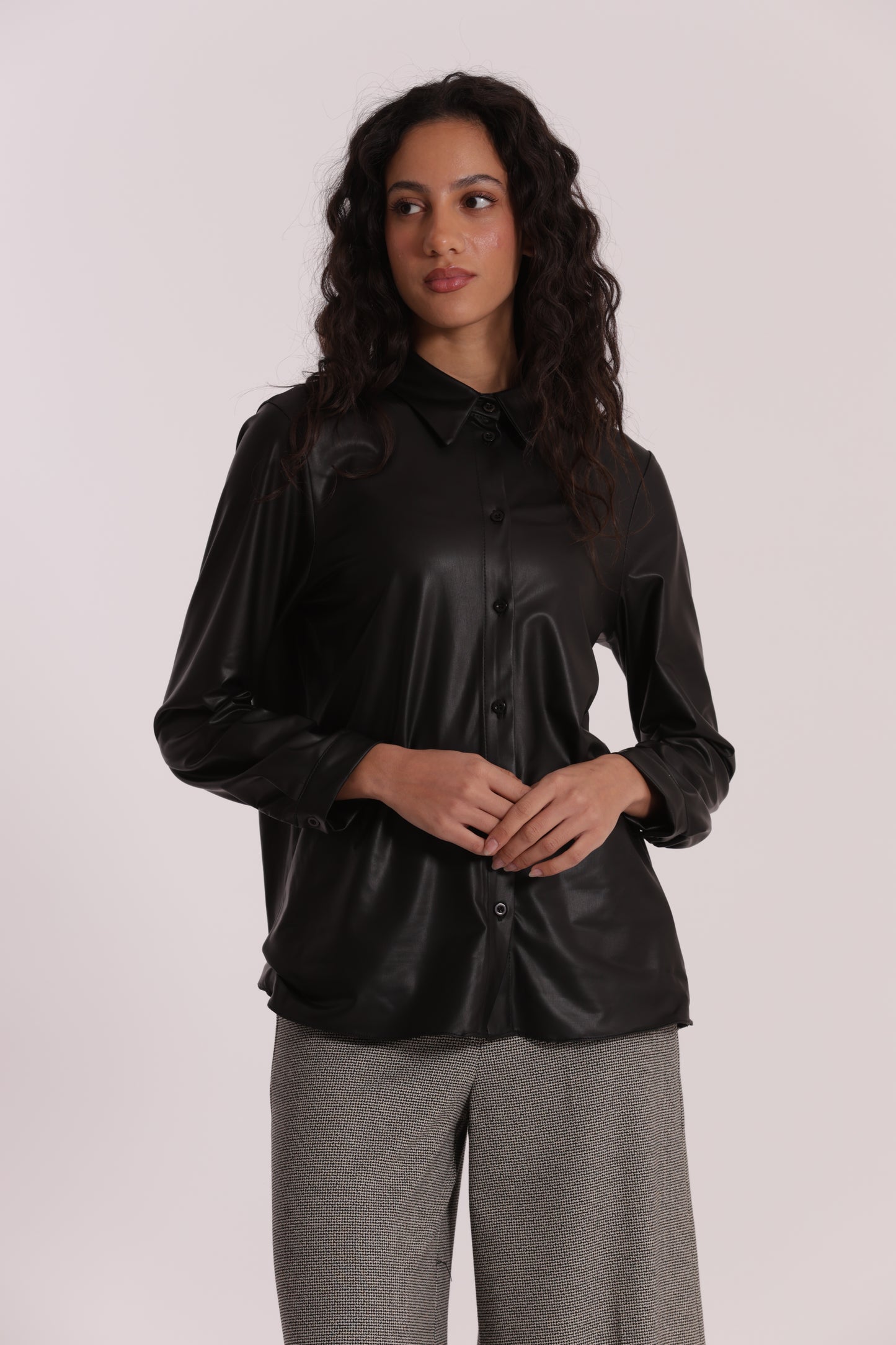 CAMICIA UOMO IN SIMIL PELLE