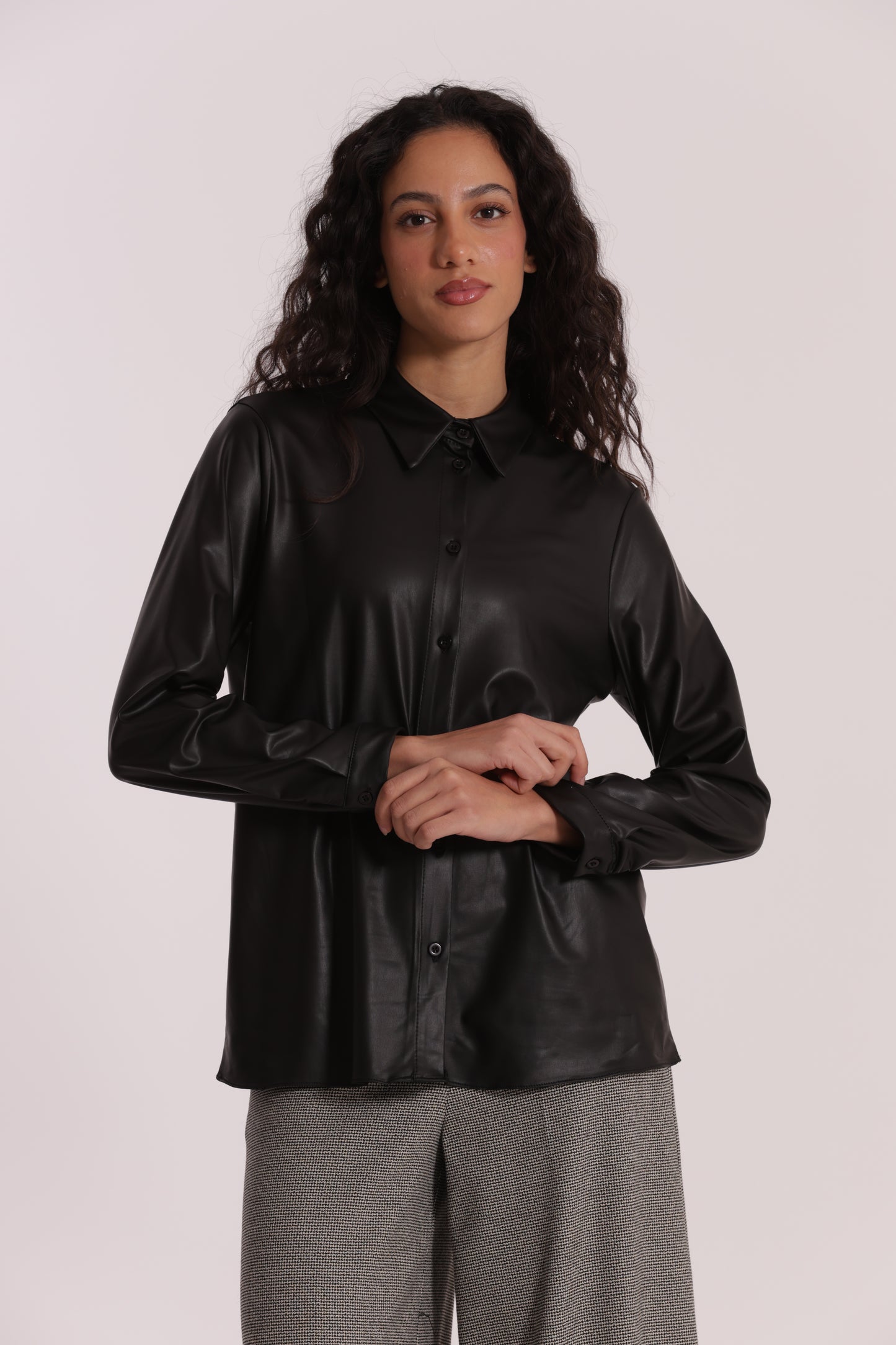 CAMICIA UOMO IN SIMIL PELLE