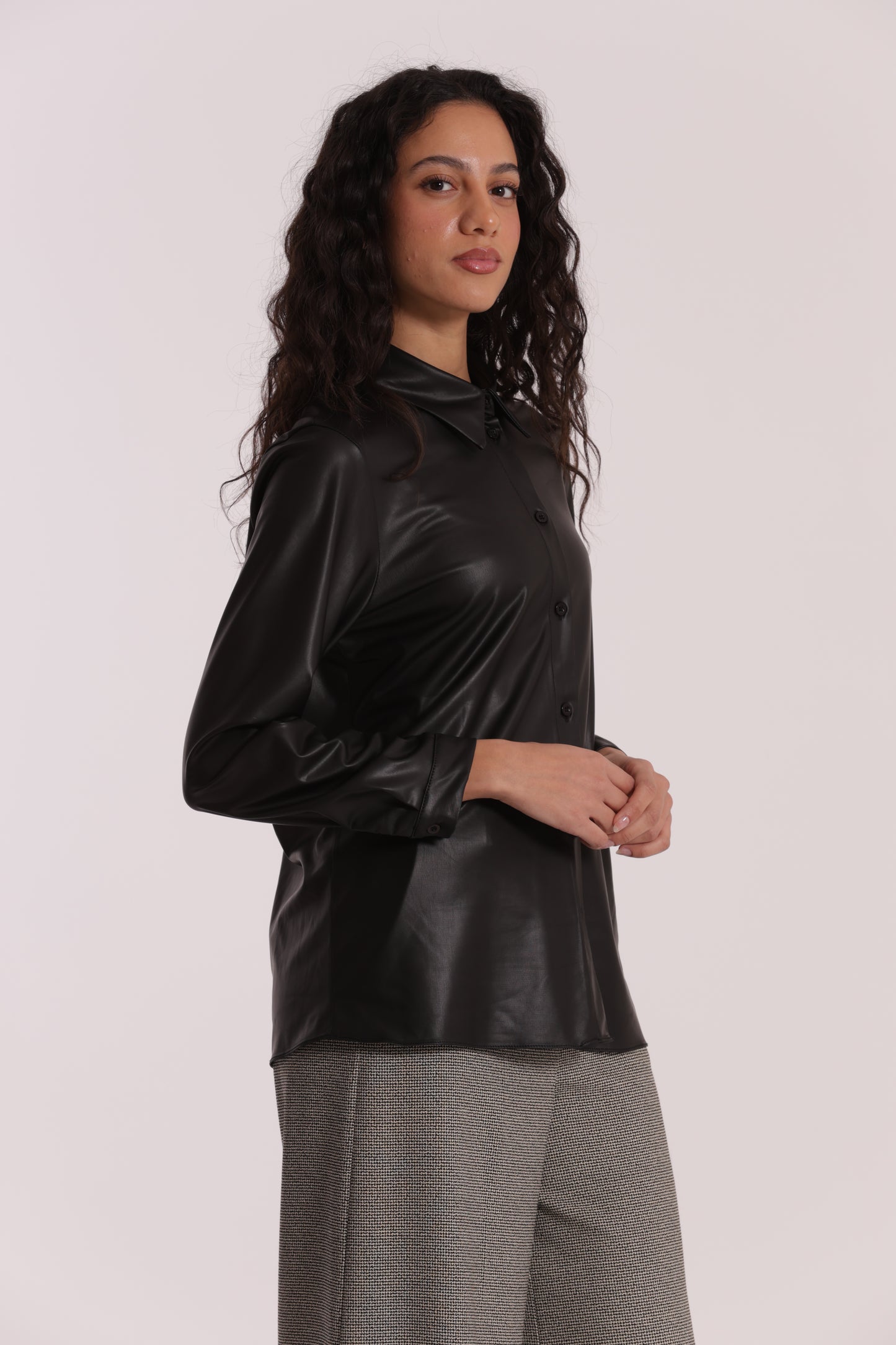 CAMICIA UOMO IN SIMIL PELLE