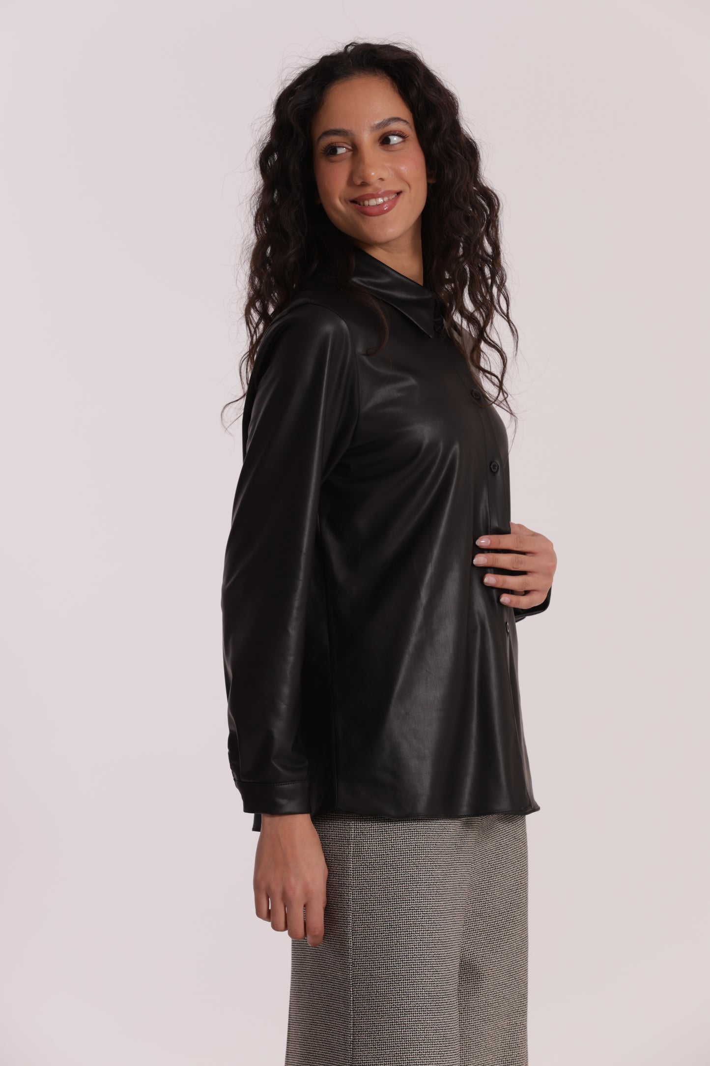 CAMICIA UOMO IN SIMIL PELLE