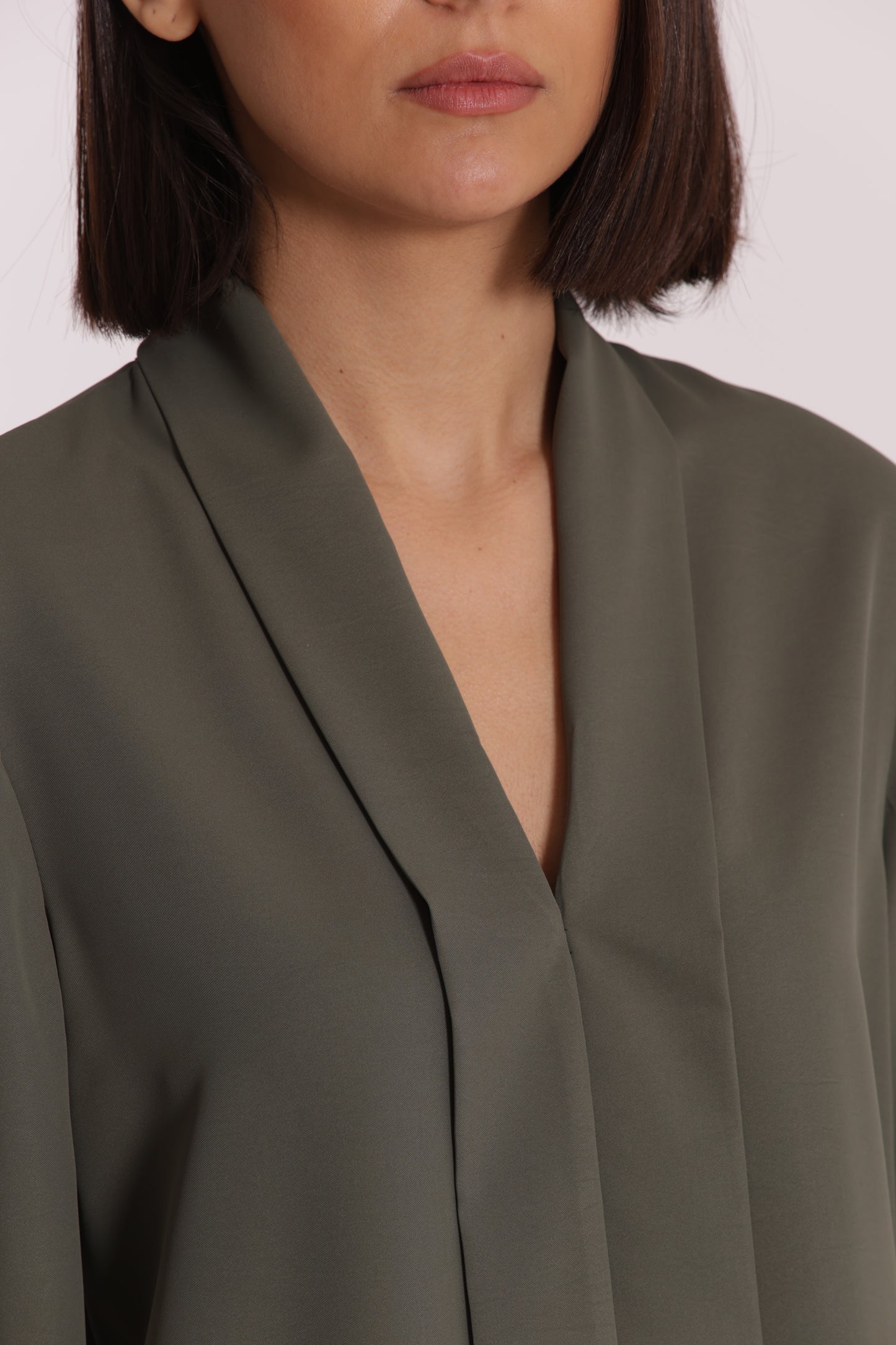 BLUSA CON PIEGHE IN SOLTON