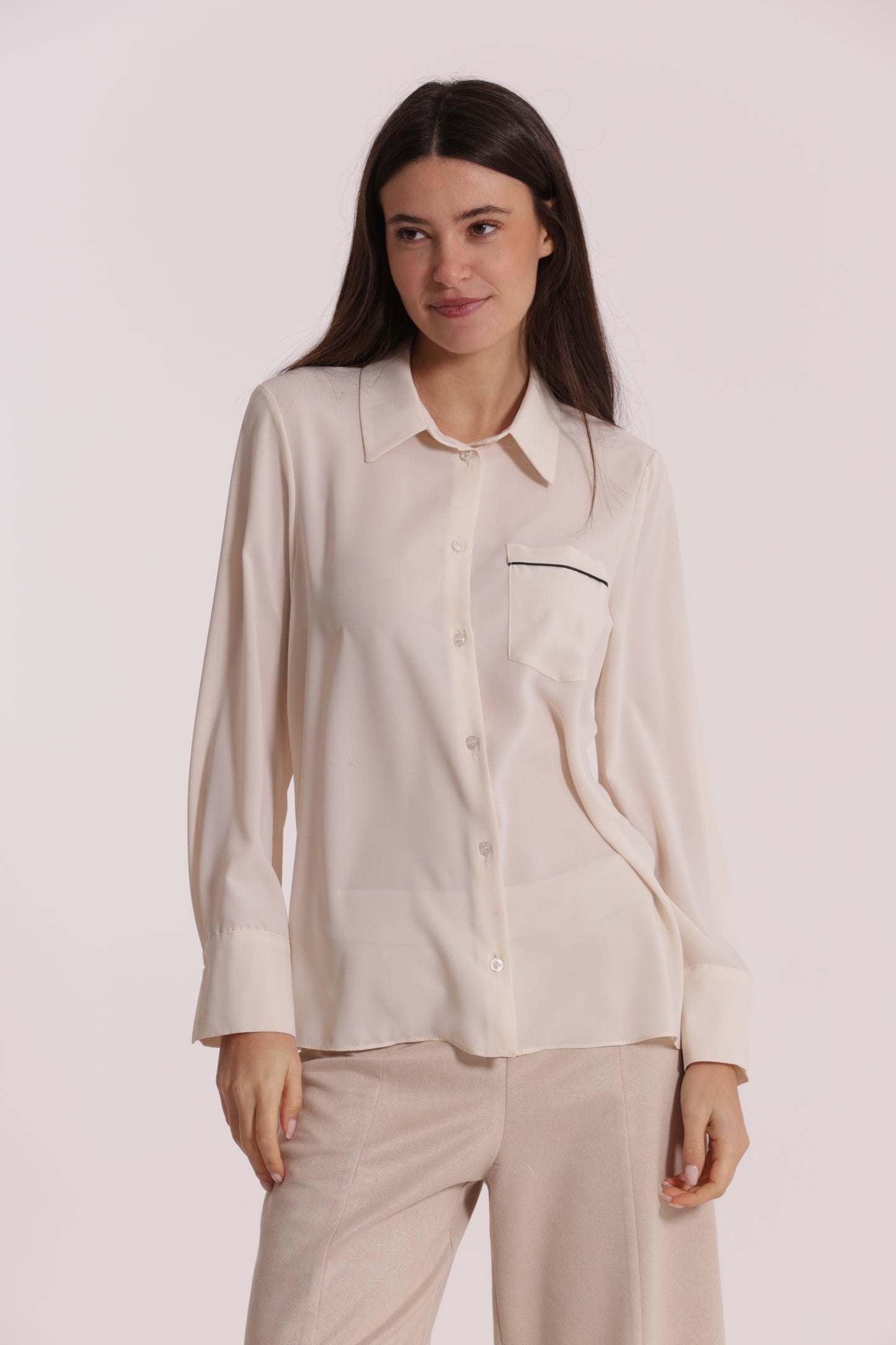 CAMICIA CON TASCHINO BICOLOR