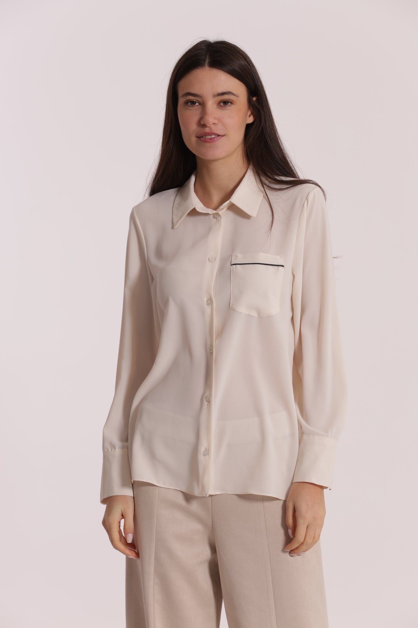 CAMICIA CON TASCHINO BICOLOR