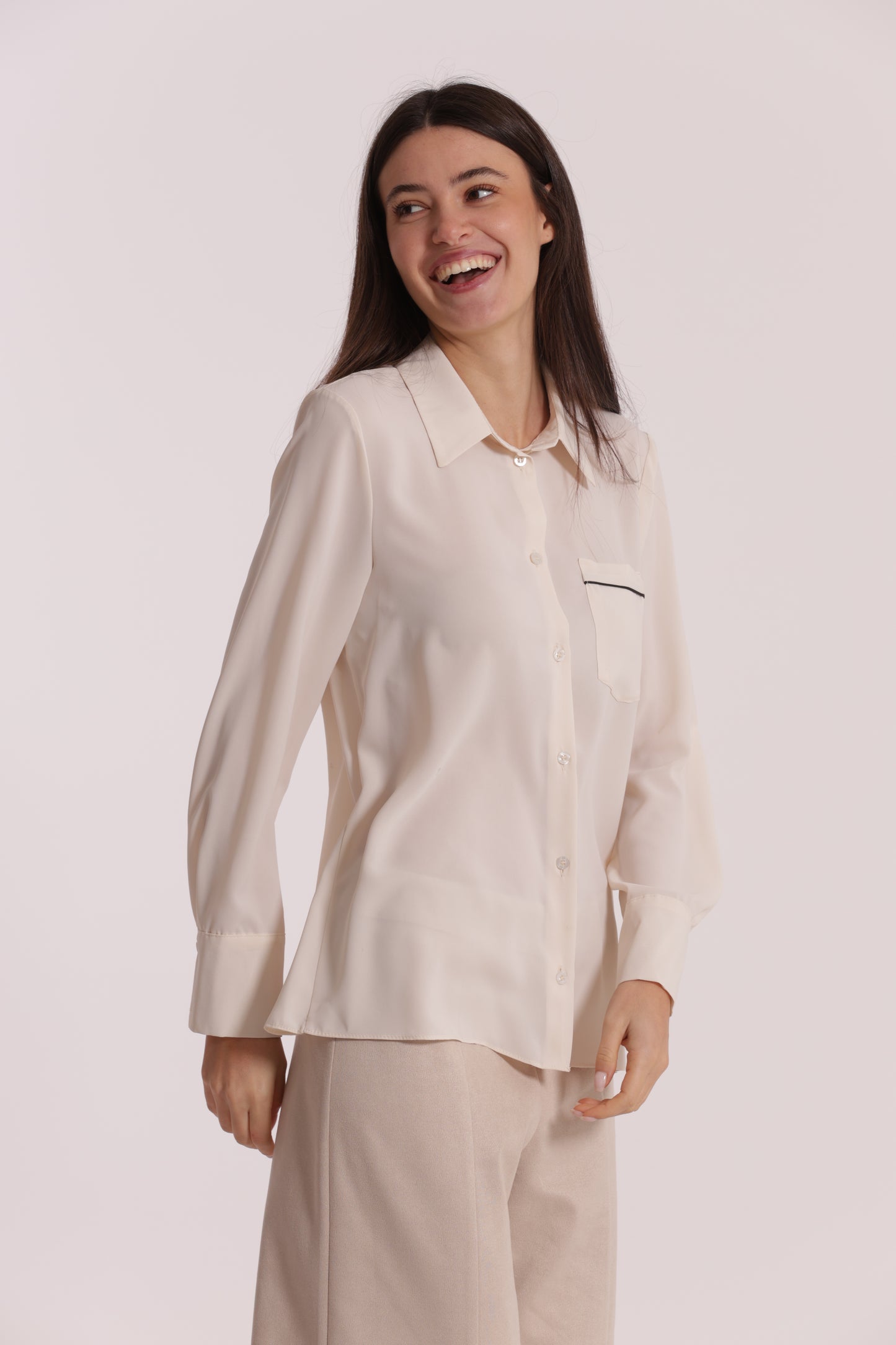 CAMICIA CON TASCHINO BICOLOR