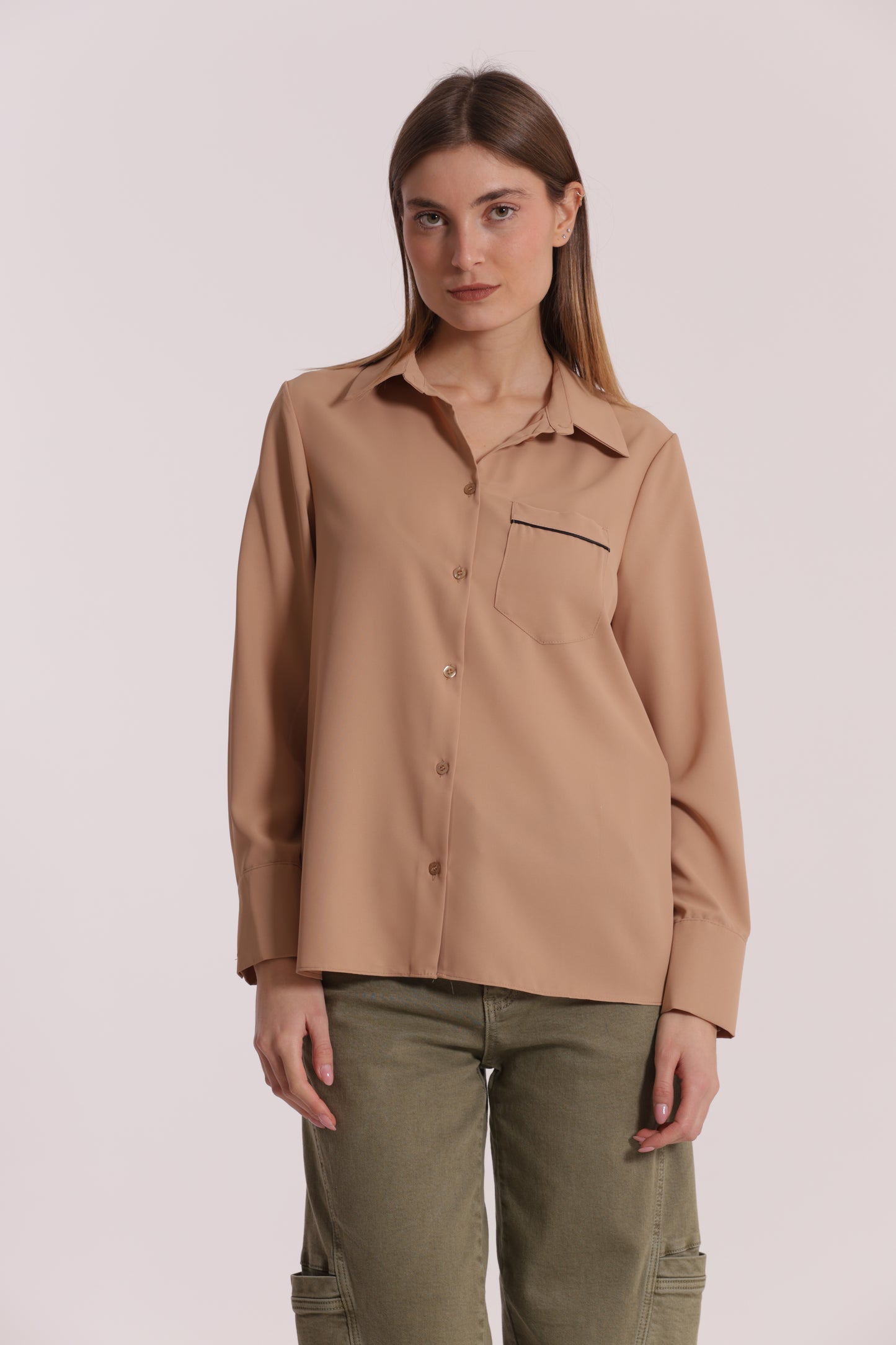 CAMICIA CON TASCHINO BICOLOR