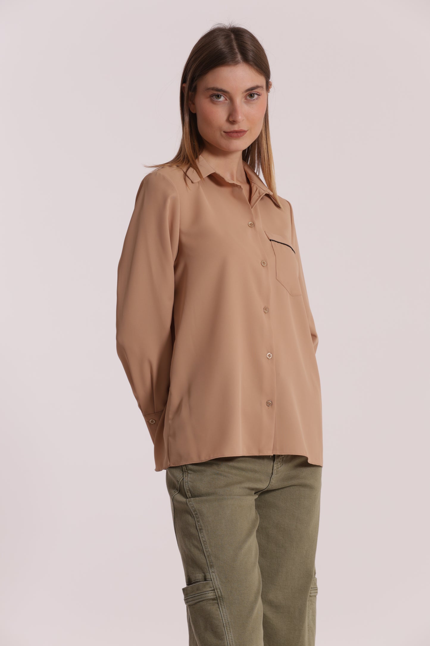 CAMICIA CON TASCHINO BICOLOR
