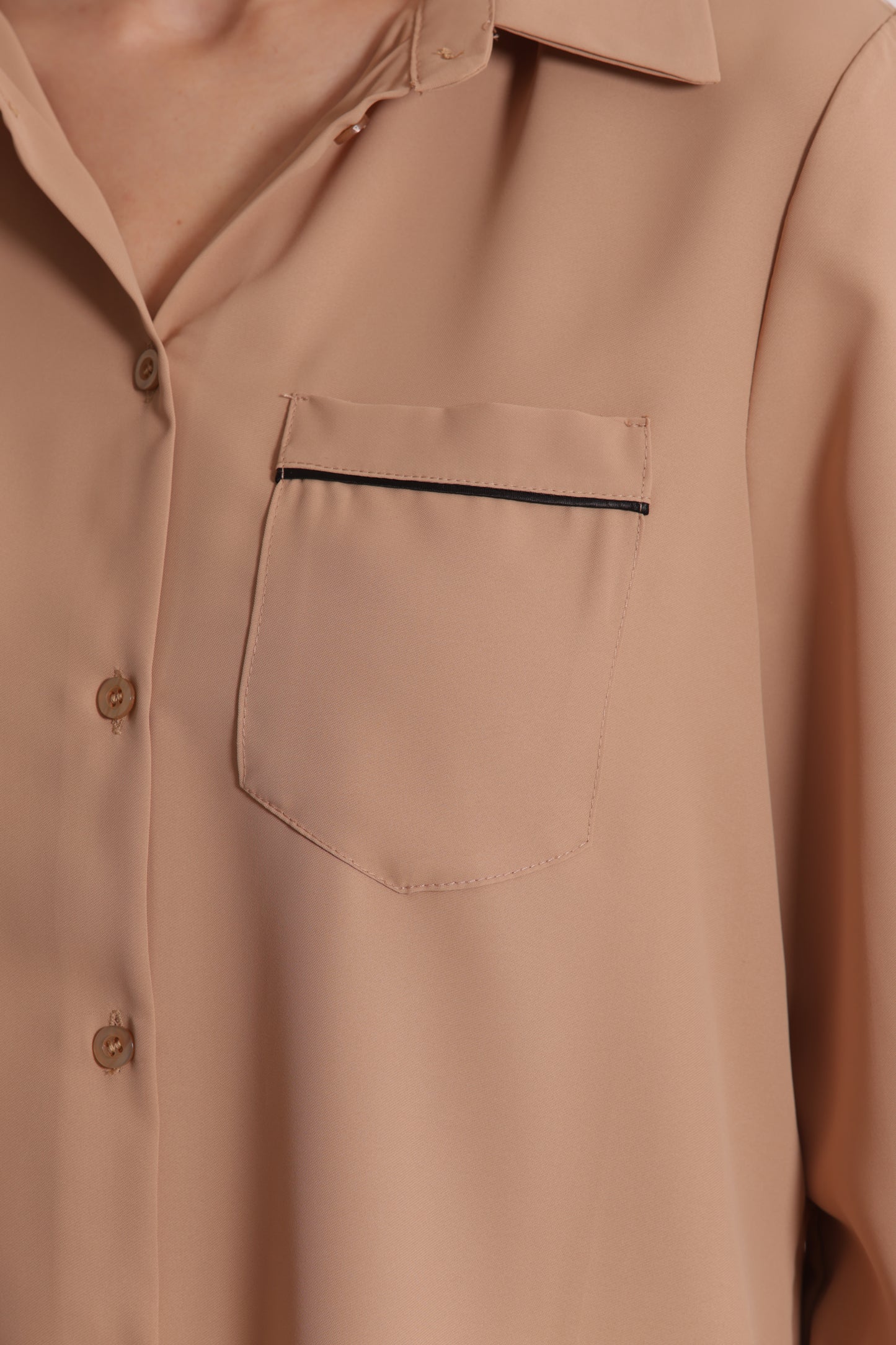 CAMICIA CON TASCHINO BICOLOR